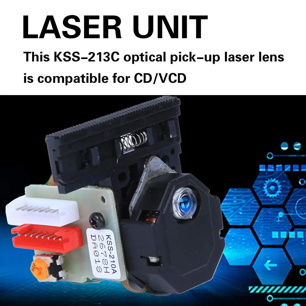 YWBL-WH KSS-210A Optical Pick-Up Lens for CD/VCD, Black, 35g | Replacement Part for Data Reading - view 6