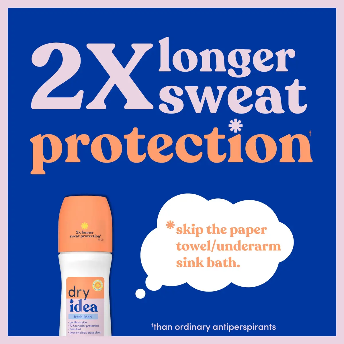 Dry Idea Fresh Linen Roll-On Deodorant & Antiperspirant for Women, 19.5 Fl Oz (Pack of 6) | 72-Hour Odor Protection - view 2