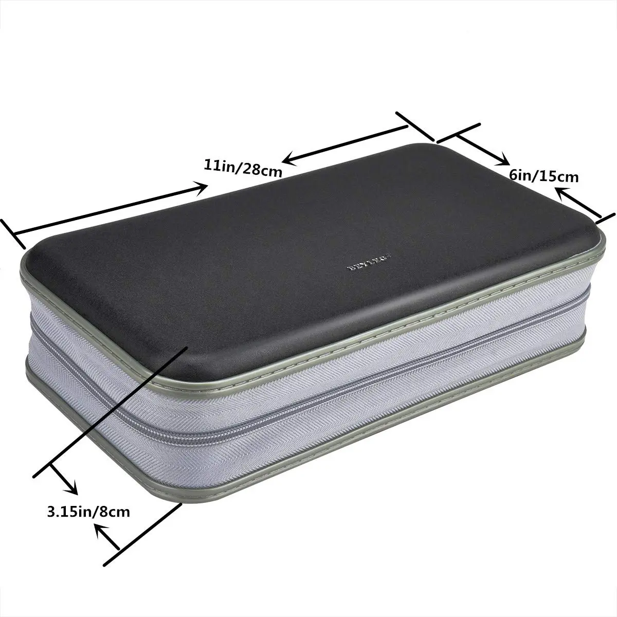 Wismart CD DVD Wallet 96 Capacity Heavy Duty Hard Shell Organizer Black | Protects Discs & Fits 96 DVDs - view 2