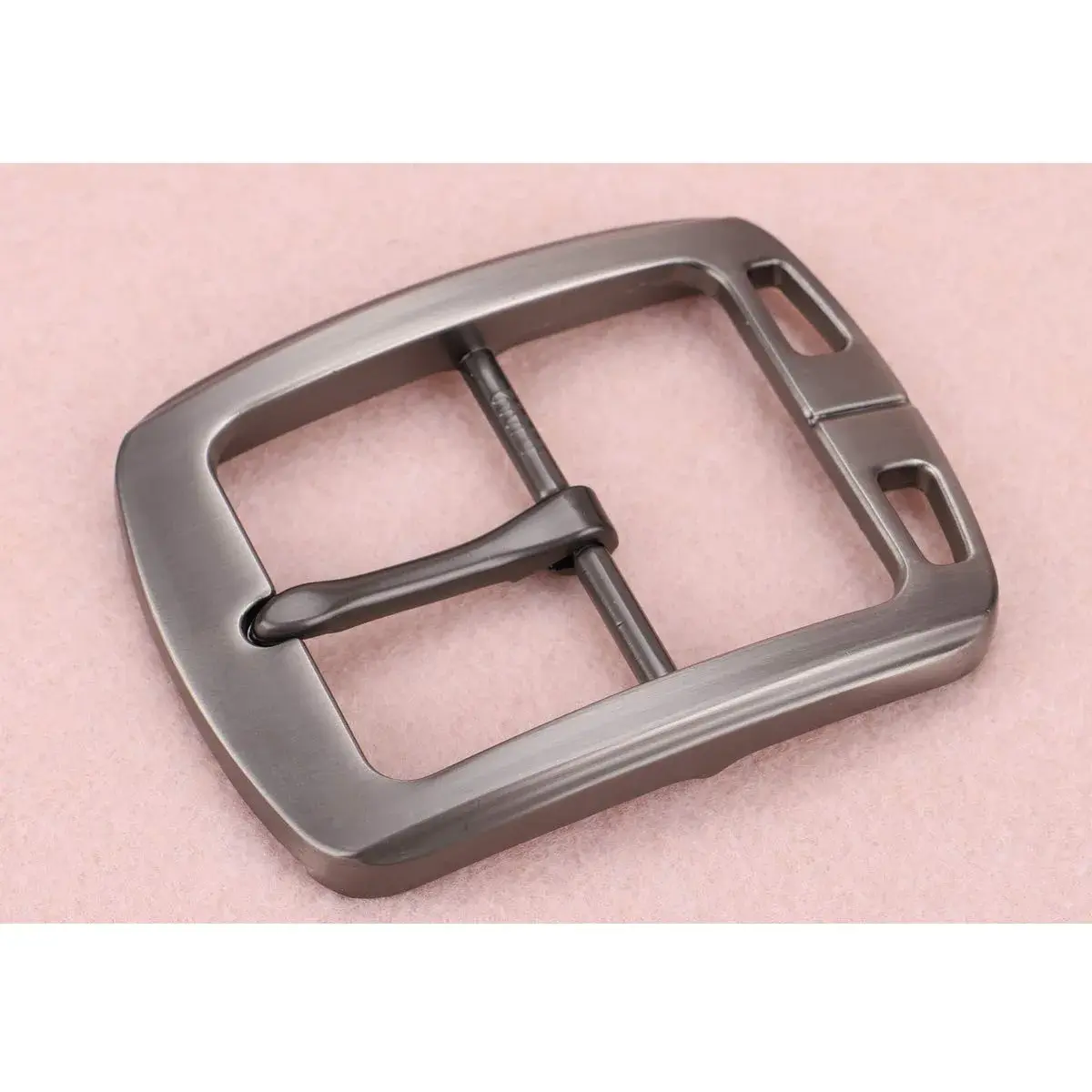 McFanBe Single Prong Square Belt Buckle | 3.8 cm (1.5 inch) Grey Alloy Replacement Buckle - view 2