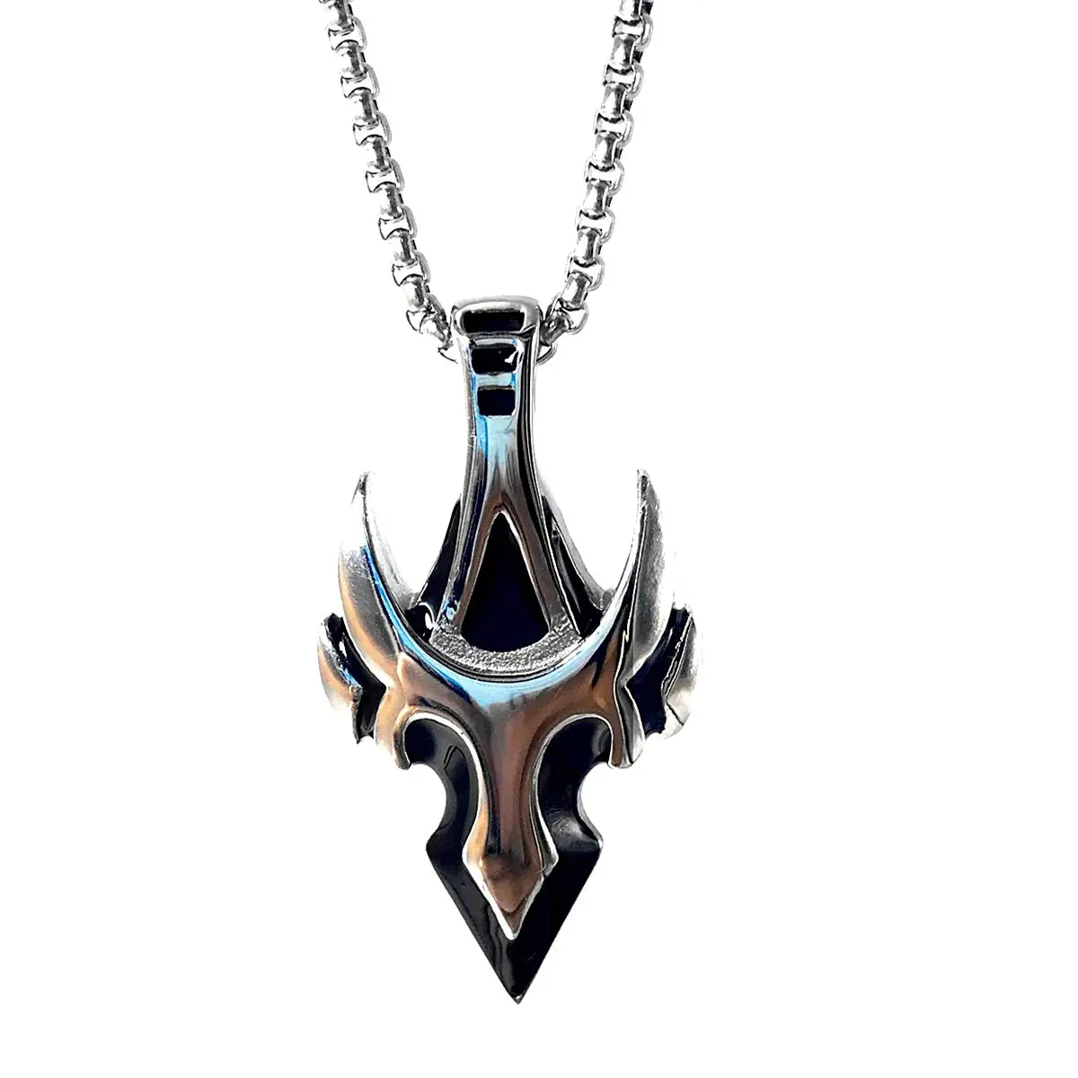 Leprato Viking Talisman Necklace for Men Norse Mjolnir Wolf Compass Valknut Amulet Pendant 24 inch - main product image
