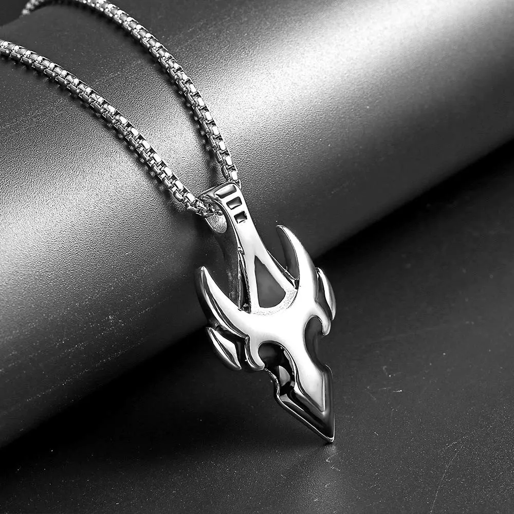 Leprato Viking Talisman Necklace for Men Norse Mjolnir Wolf Compass Valknut Amulet Pendant 24 inch - view 2