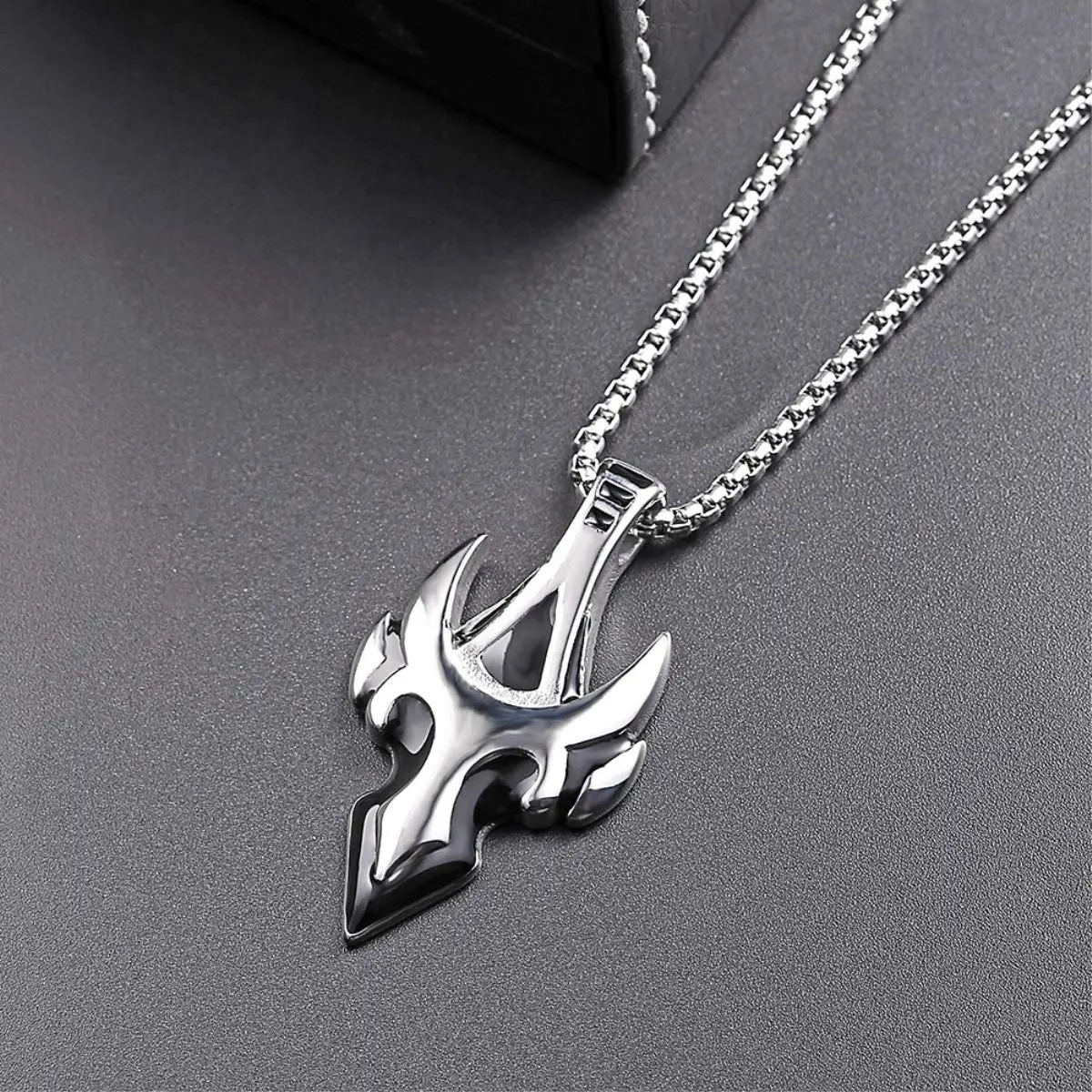 Leprato Viking Talisman Necklace for Men Norse Mjolnir Wolf Compass Valknut Amulet Pendant 24 inch - view 3