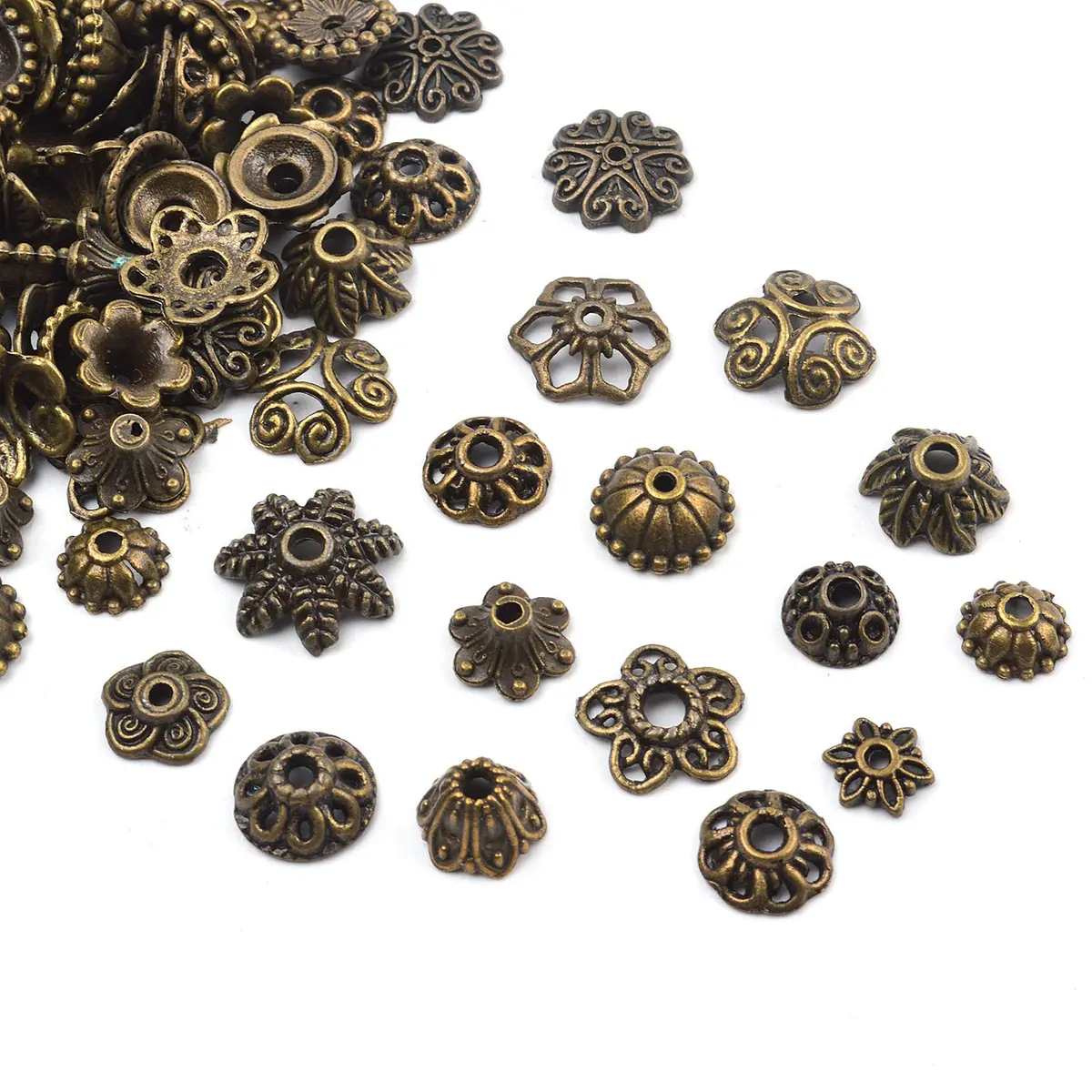 BronaGrand Jewelry Bead Caps 5-15mm | Bali Style Metal Mix for Jewelry & Crafts - view 5