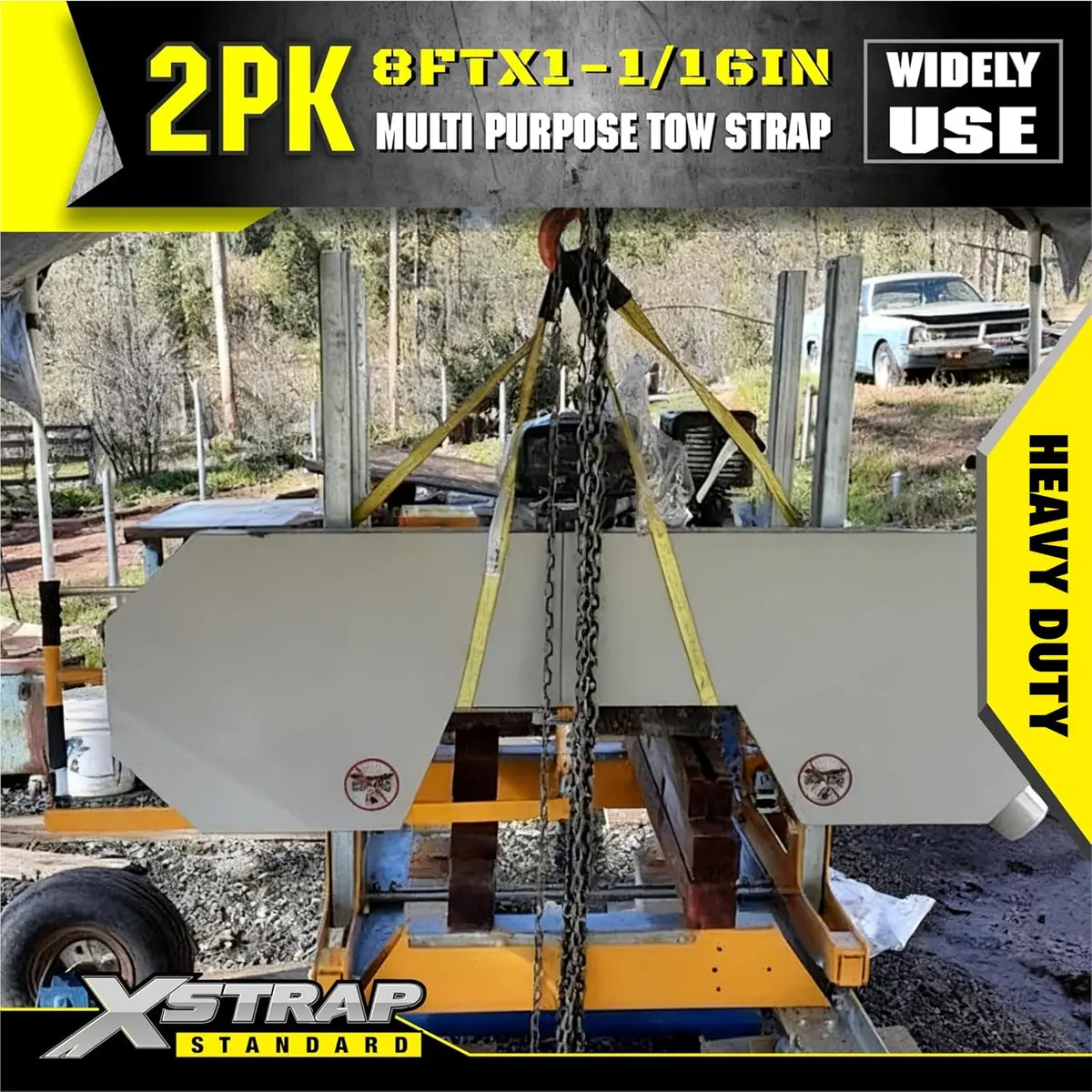 XSTRAP STANDARD 2PK 1"x8' Lift Sling Straps Wear Guard End Heavy Duty Strap | 4000 lbs Breaking Strength - view 7