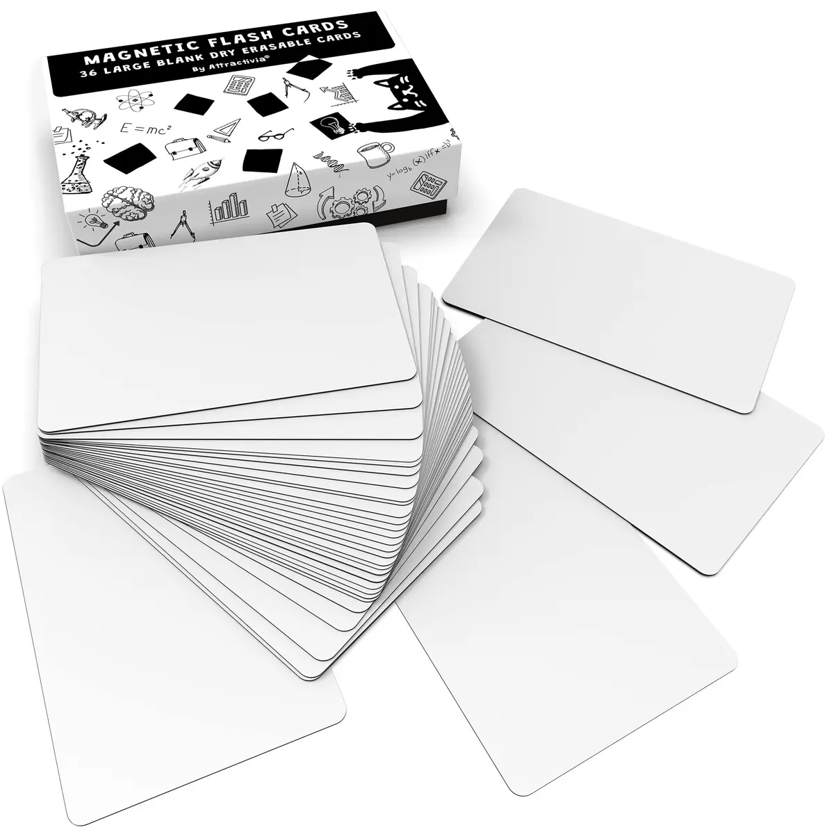 Attractivia Magnetic Labels 5.6 x 3.7 in | Erasable Magnetic Stickers for Office & Home - main product image