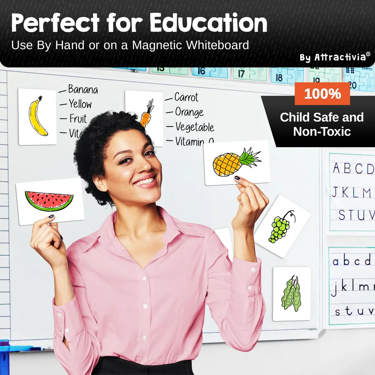 Attractivia Magnetic Labels 5.6 x 3.7 in | Erasable Magnetic Stickers for Office & Home - view 6