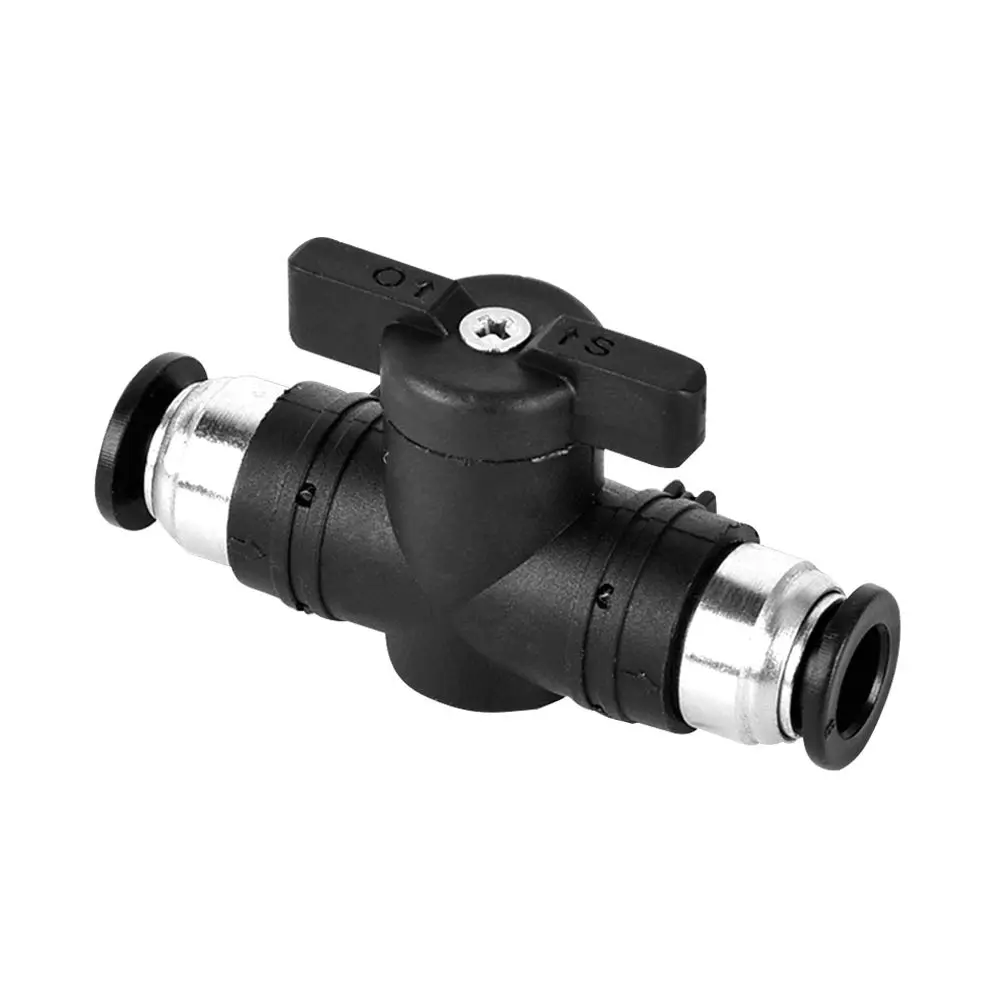 beduan 5/16" x 5/16" OD Push to Connect Ball Valve Union | Air Flow Control Fitting - main product image