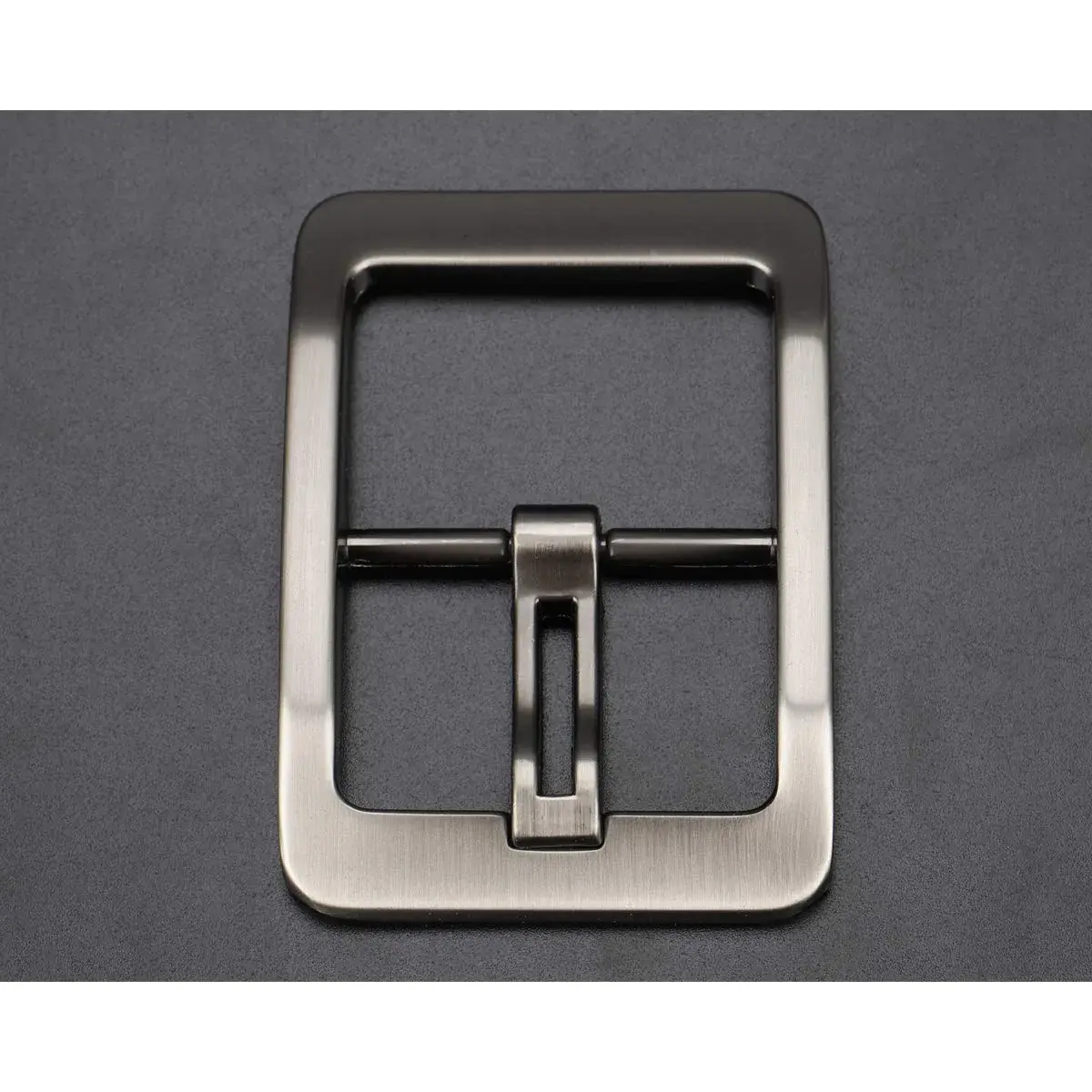 McFanBe Single Prong Square Belt Buckle 38mm (1.5 Inches) | Grey Alloy Replacement Buckle - view 6