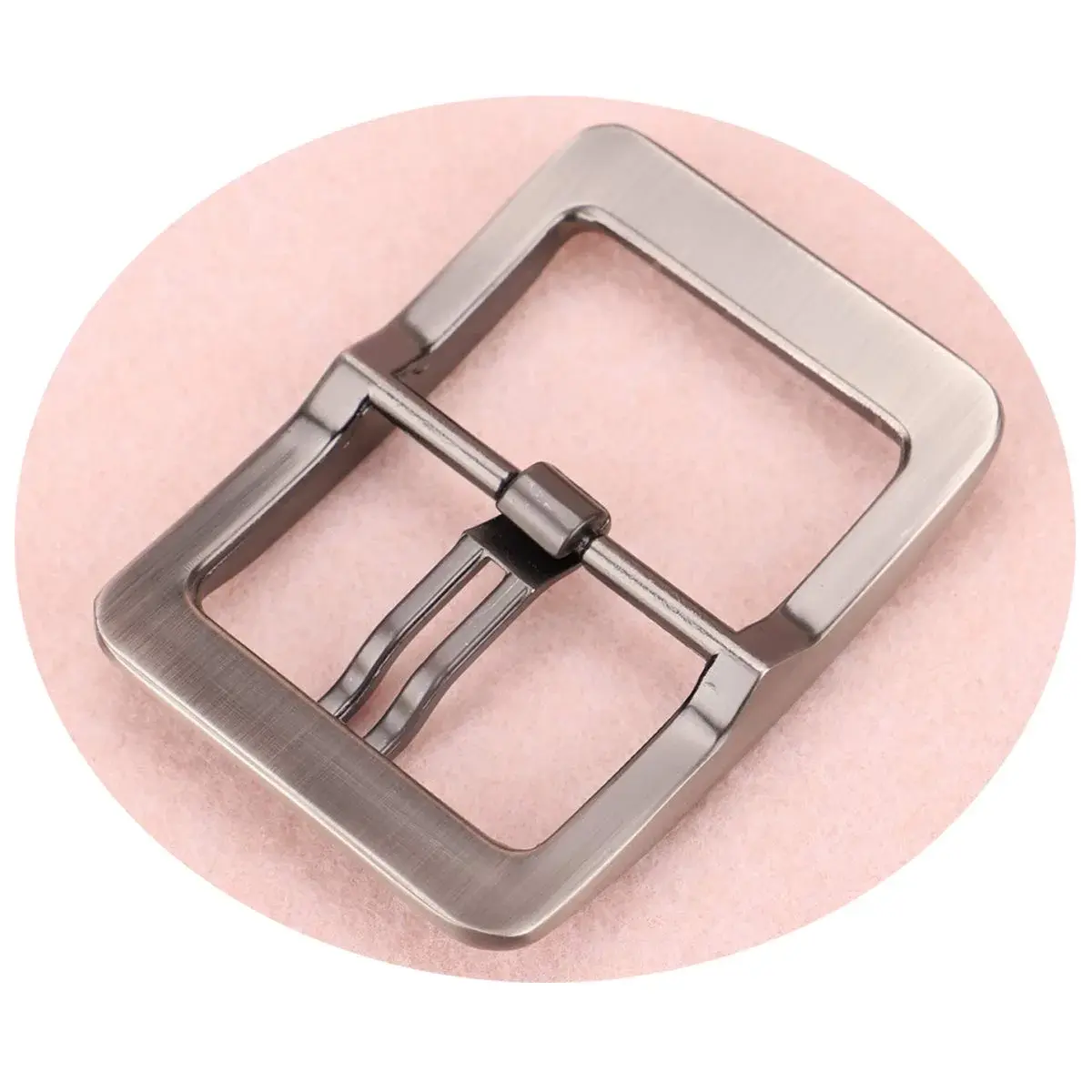 McFanBe Single Prong Square Belt Buckle 38mm (1.5 Inches) | Grey Alloy Replacement Buckle - view 4
