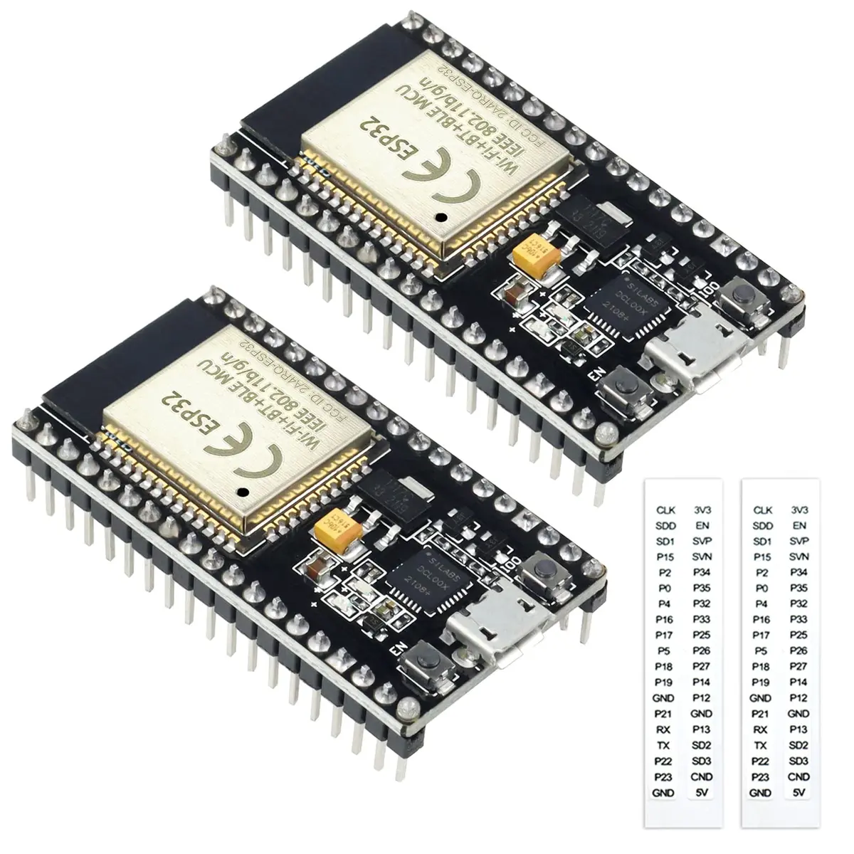 KeeYees ESP32S ESP32 Development Board 38PIN Dual Core WiFi + Bluetooth | 2PCS, 512MB SRAM, Arduino Compatible - main product image