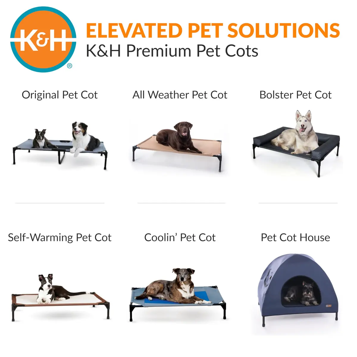 K&H Outdoor Elevated Dog Bed for Large & XL Pets, Gray, XL 50x32in | Cooling, Durable Support - view 8