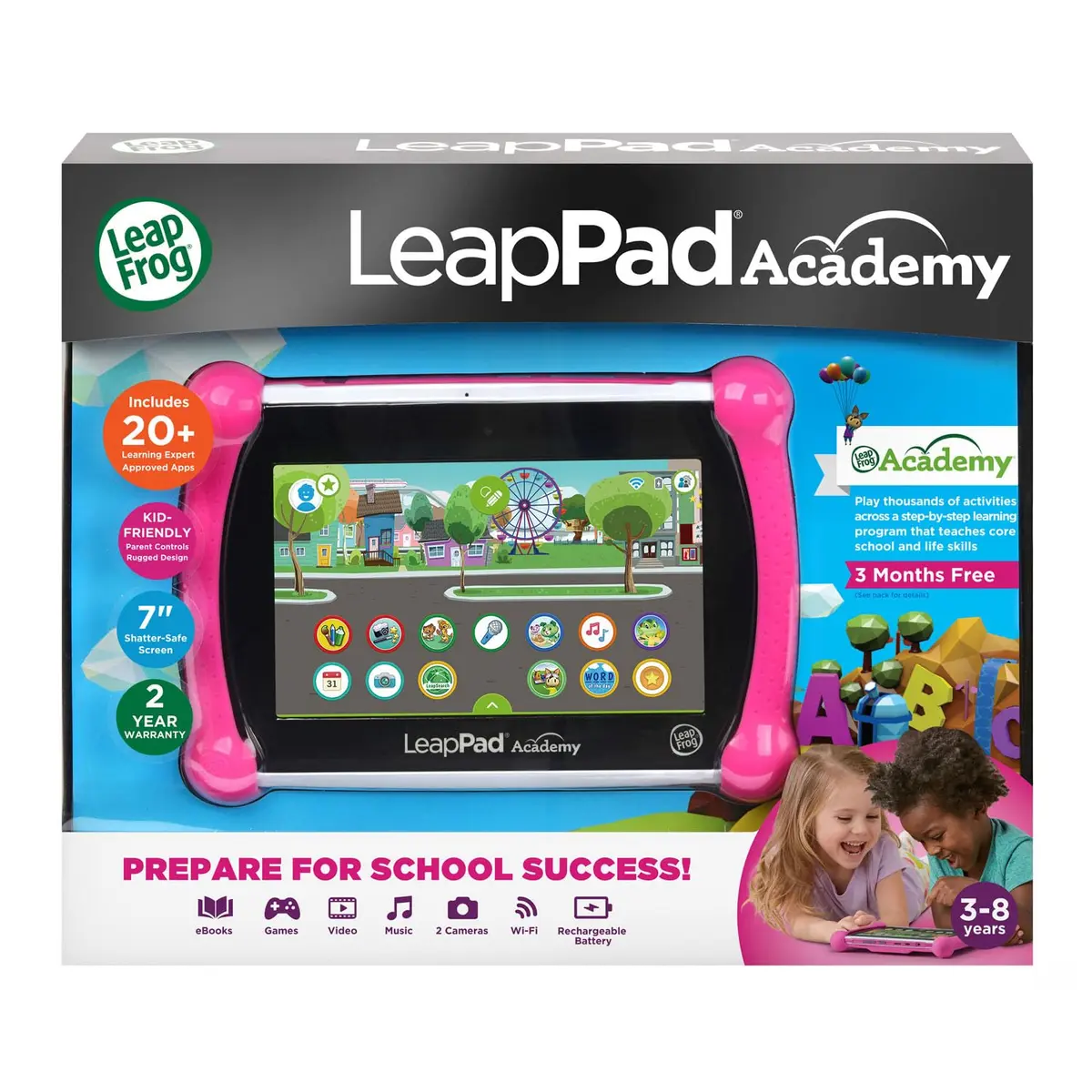 LeapFrog LeapPad Academy Kids’ Learning Tablet, Pink 21.59 cm (7") | Developed with Educators - view 7