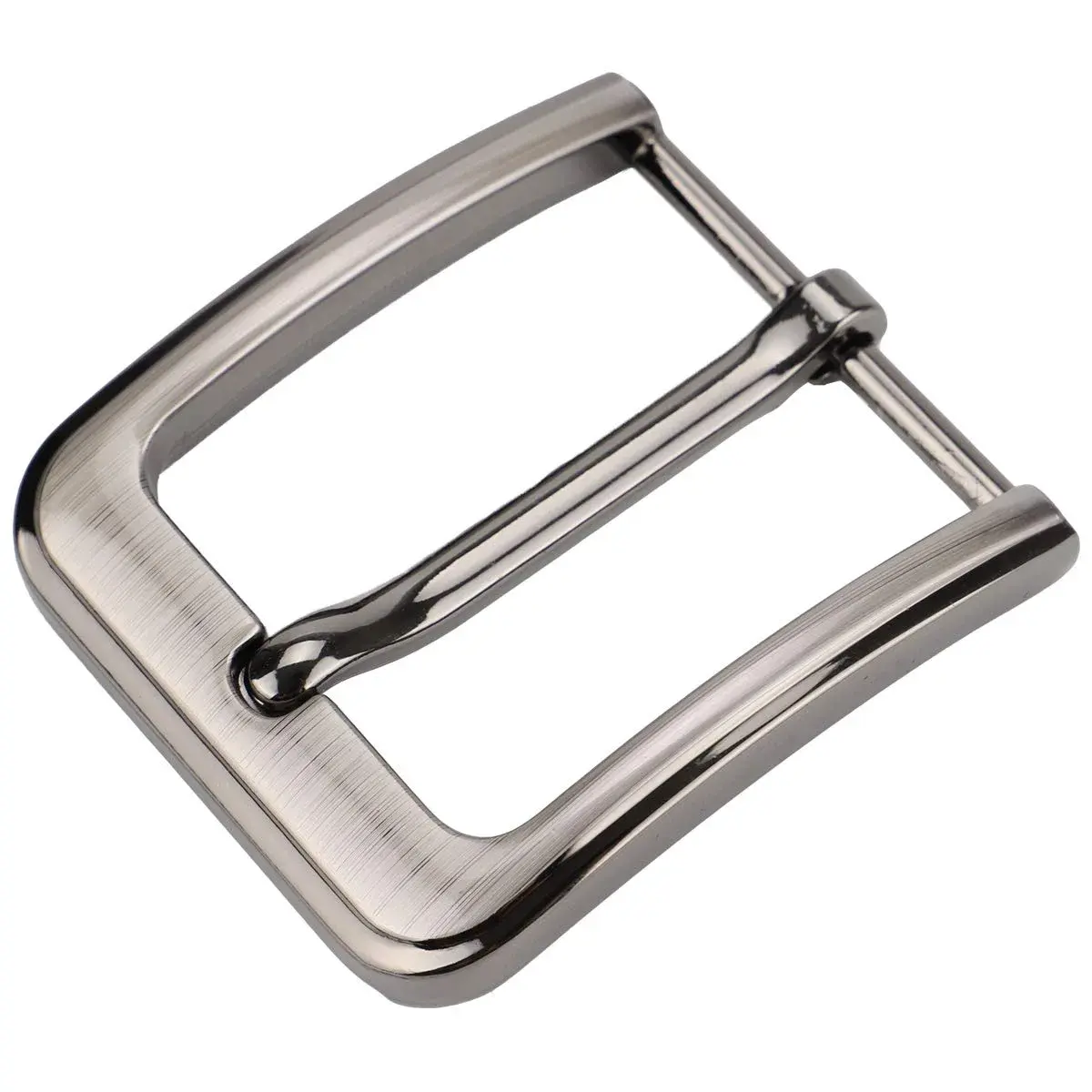 McFanBe Single Prong Square Belt Buckle 38mm (1.5 Inches) | Grey Alloy Replacement Buckle - main product image