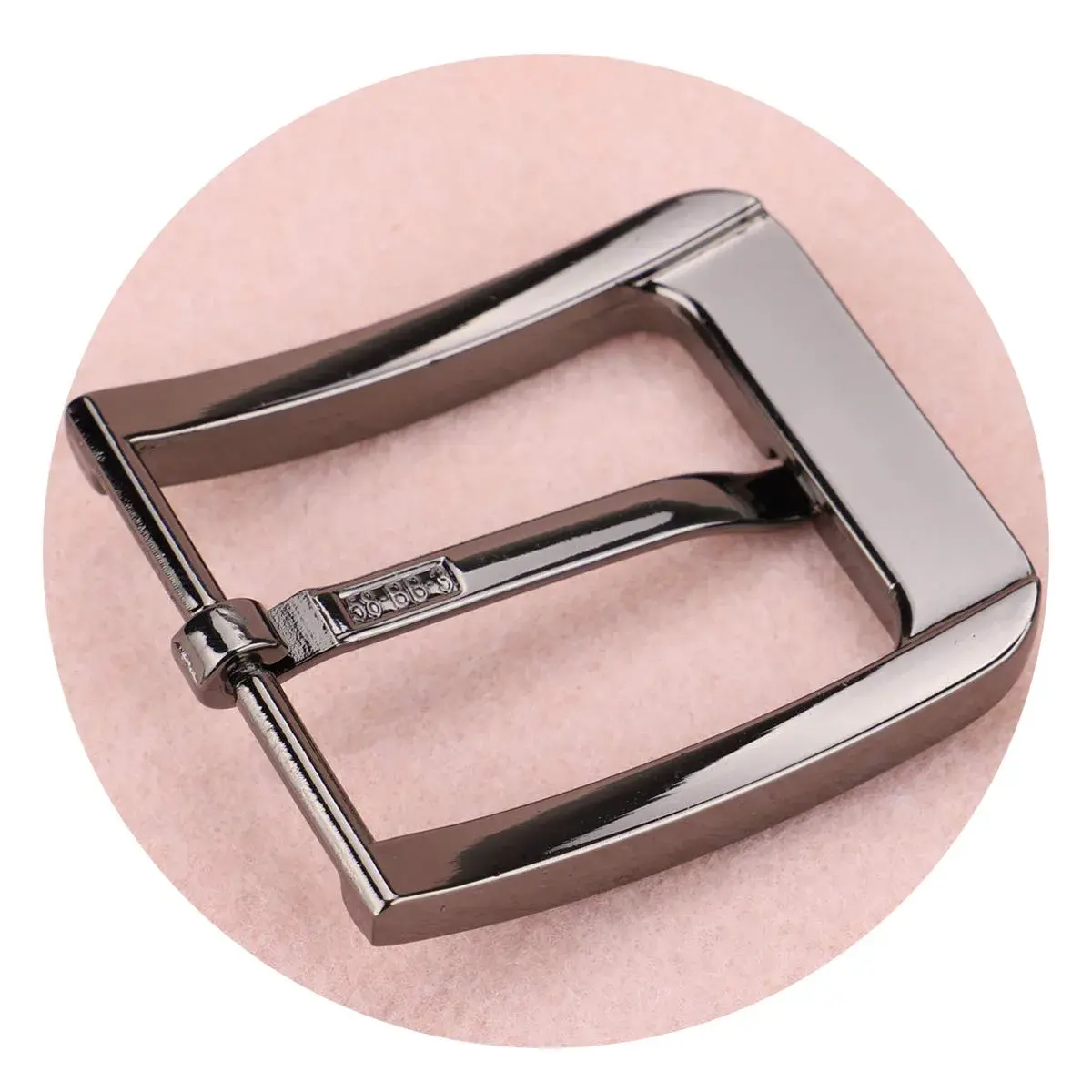 McFanBe Single Prong Square Belt Buckle 38mm (1.5 Inches) | Grey Alloy Replacement Buckle - view 4