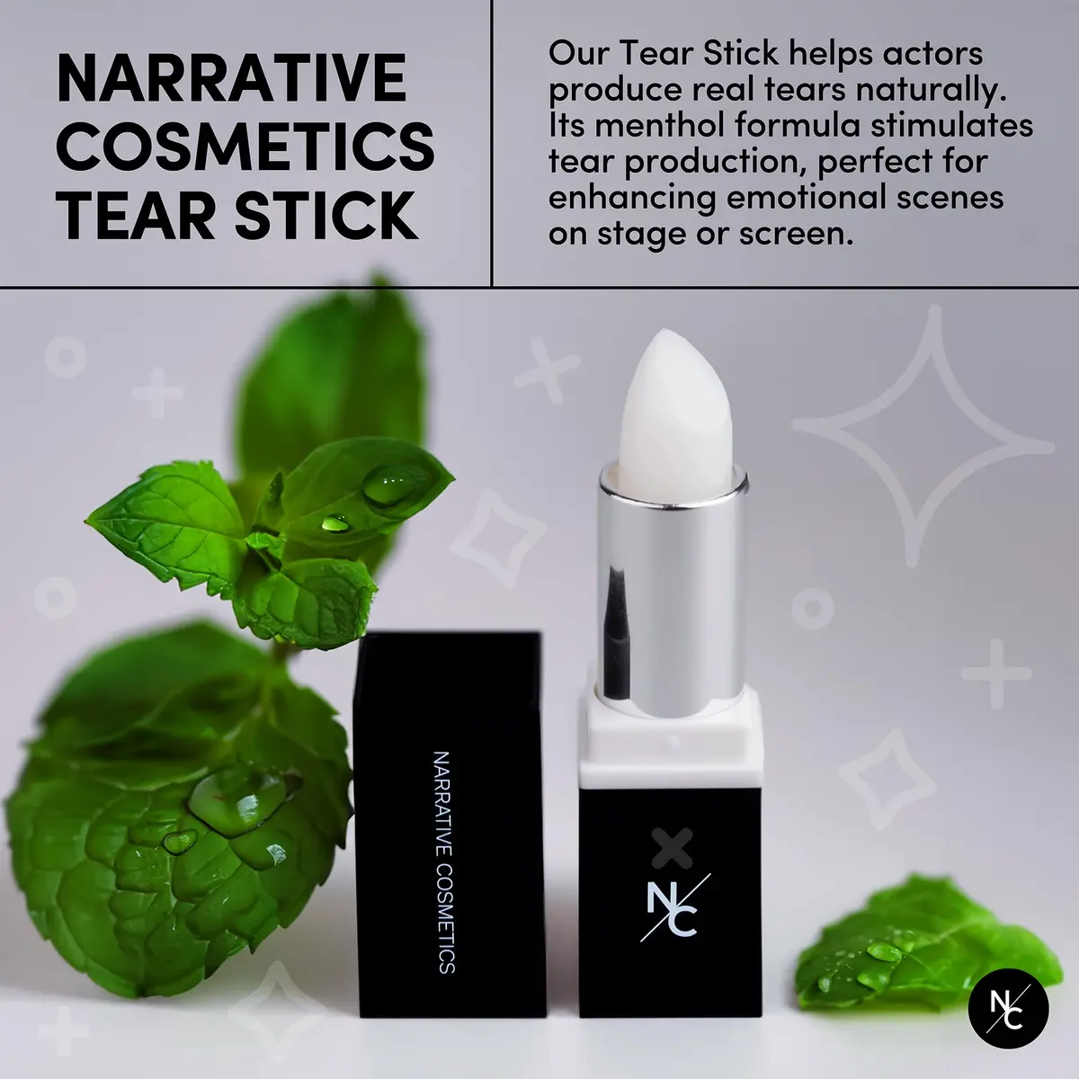 Narrative Cosmetics Tear Stick 3.1g (0.1 oz) | Professional SFX Makeup for Natural Tears on Cue - view 3