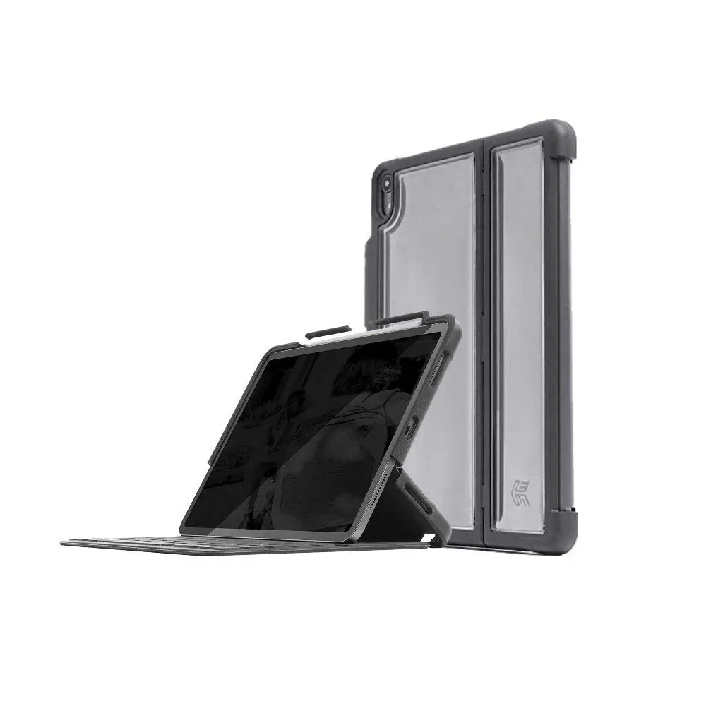 STM Dux Shell for iPad Pro 12.9 (3rd Gen) Supports Apple Keyboard Folio - Black | Military Drop-Test Certified - main product image