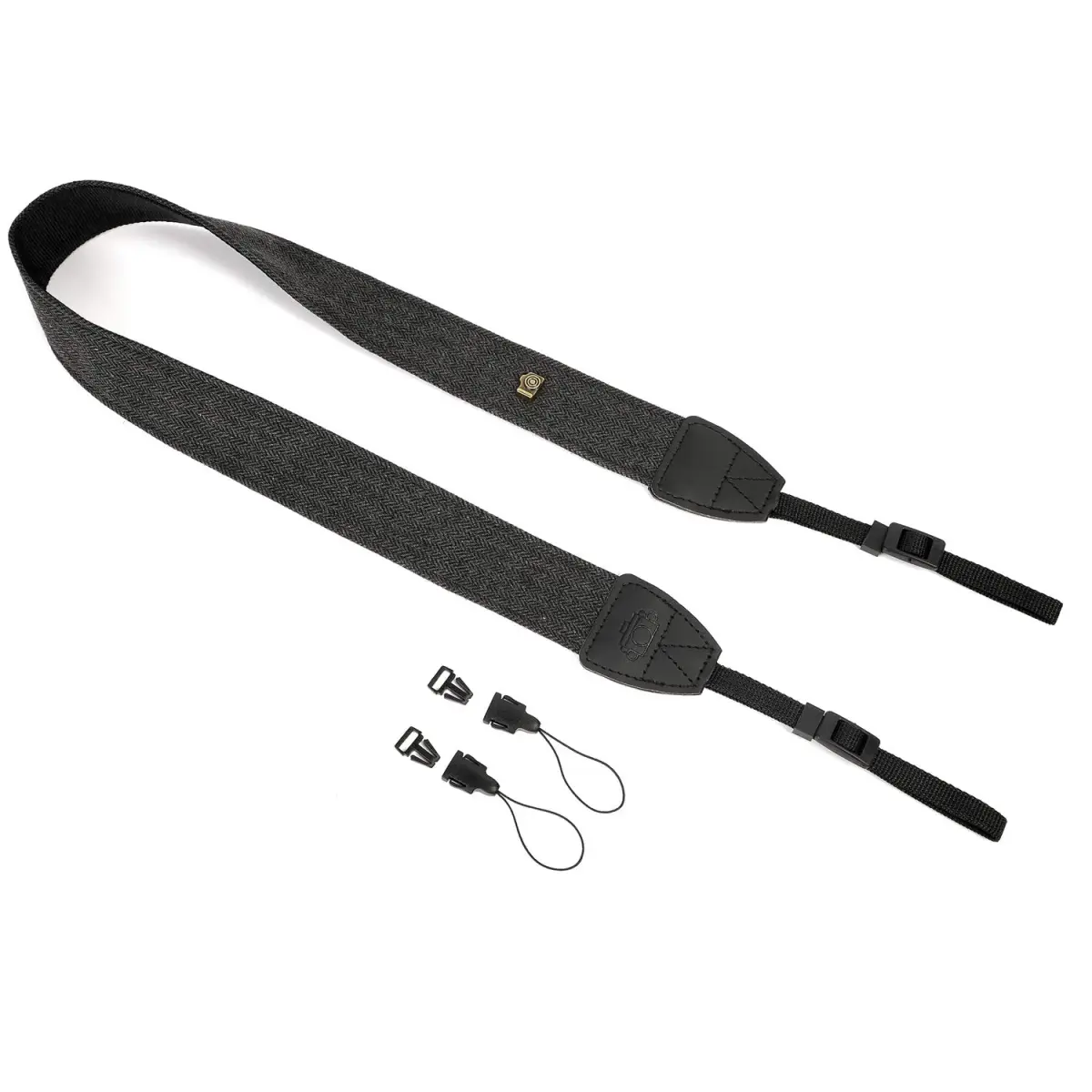 WANBY Canvas Camera Strap Black Shoulder Strap with Quick Release Buckles & PU Leather Accents | 71cm (28in) Adjustable Length - view 5