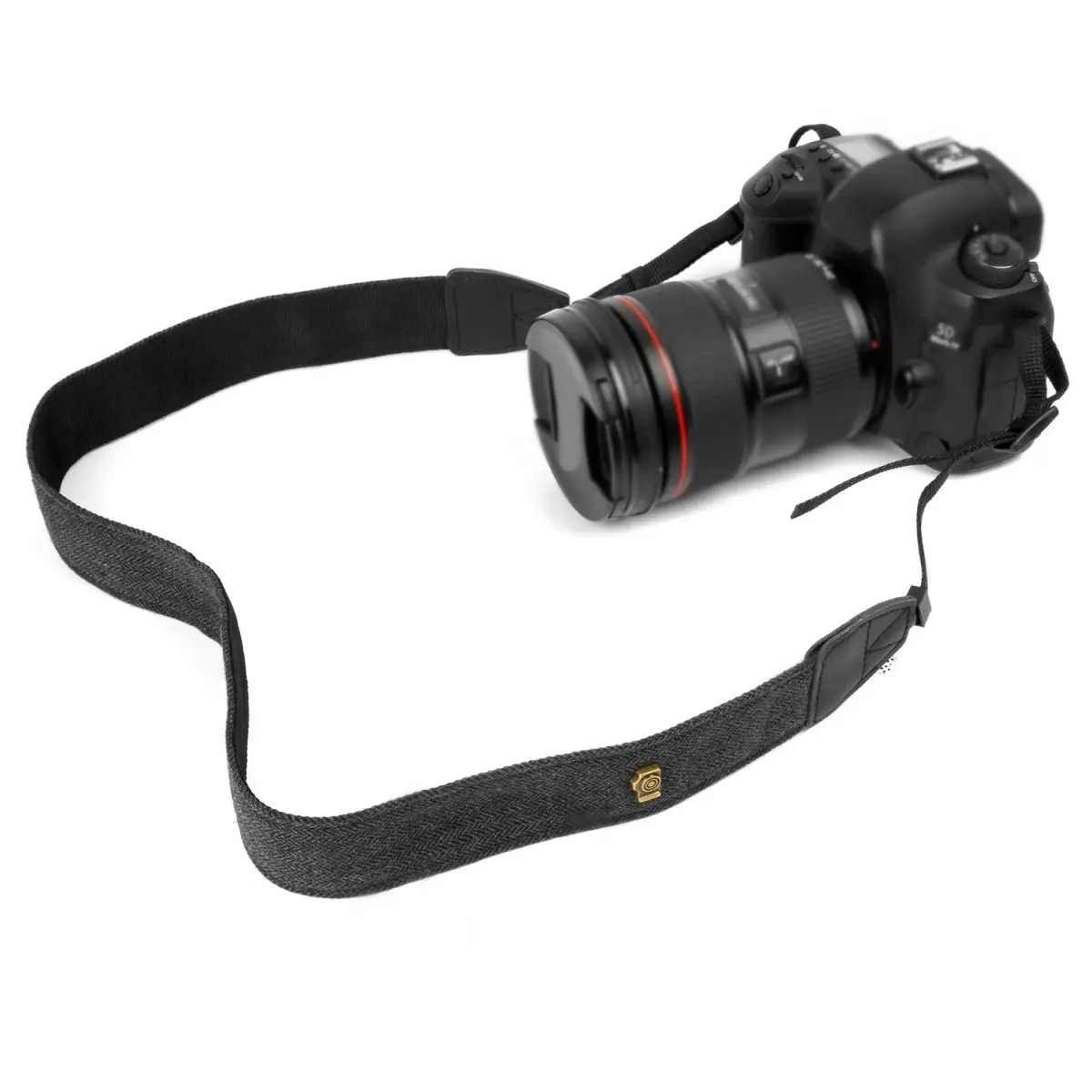 WANBY Canvas Camera Strap Black Shoulder Strap with Quick Release Buckles & PU Leather Accents | 71cm (28in) Adjustable Length - view 4