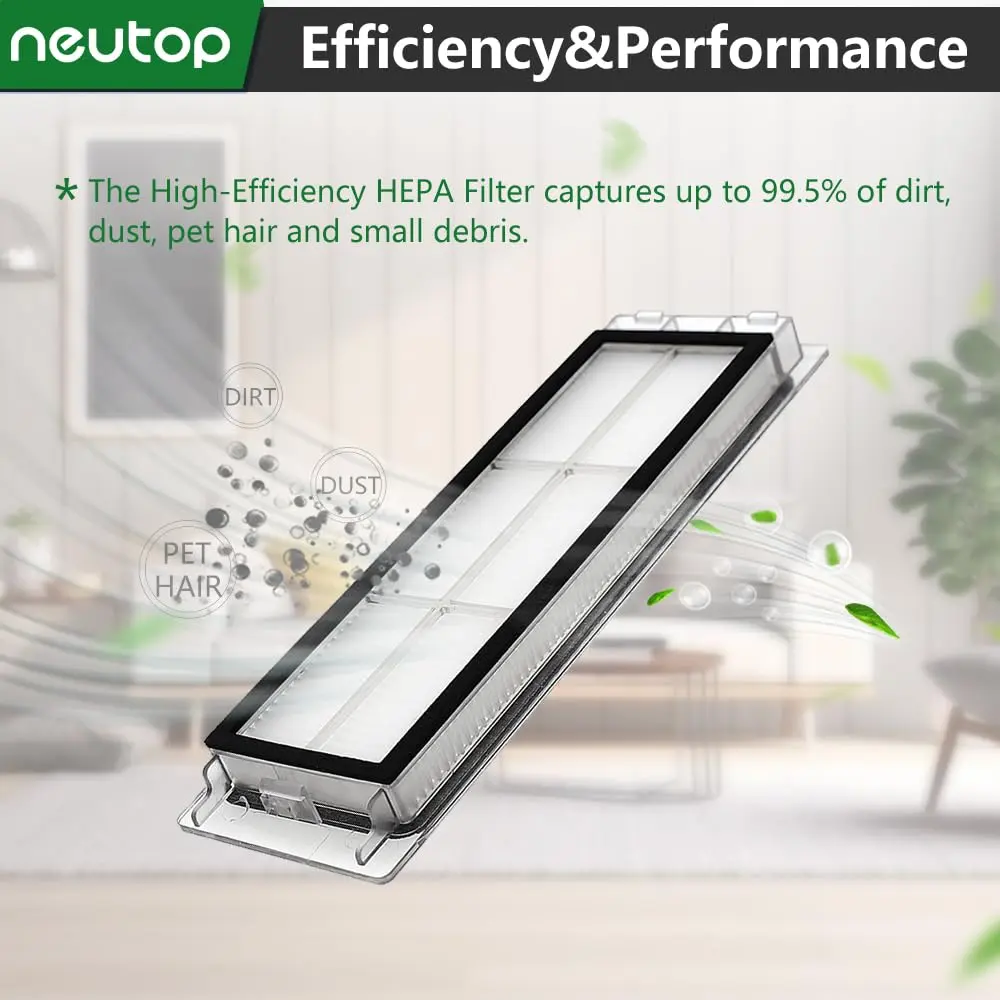 Neutop Replacement Kit Compatible with Roborock S6 S5 S4 E35 E25 E20 | 2 Main Brushes & HEPA Filters for Xiaomi Vacuum - view 5