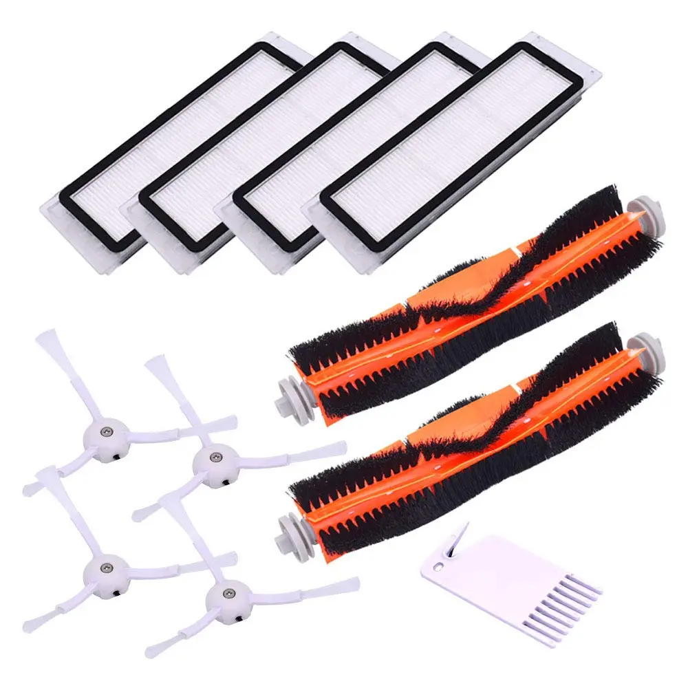 Neutop Replacement Kit Compatible with Roborock S6 S5 S4 E35 E25 E20 | 2 Main Brushes & HEPA Filters for Xiaomi Vacuum - main product image