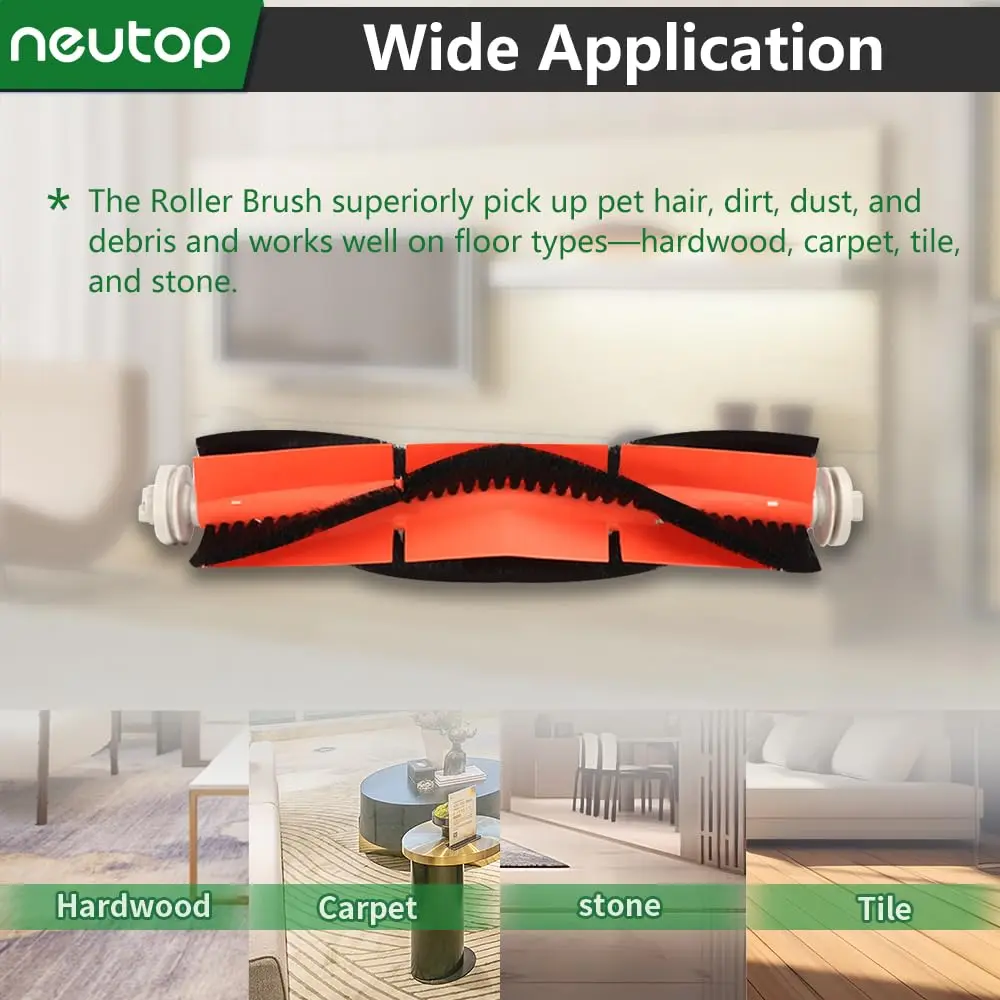 Neutop Replacement Kit Compatible with Roborock S6 S5 S4 E35 E25 E20 | 2 Main Brushes & HEPA Filters for Xiaomi Vacuum - view 3