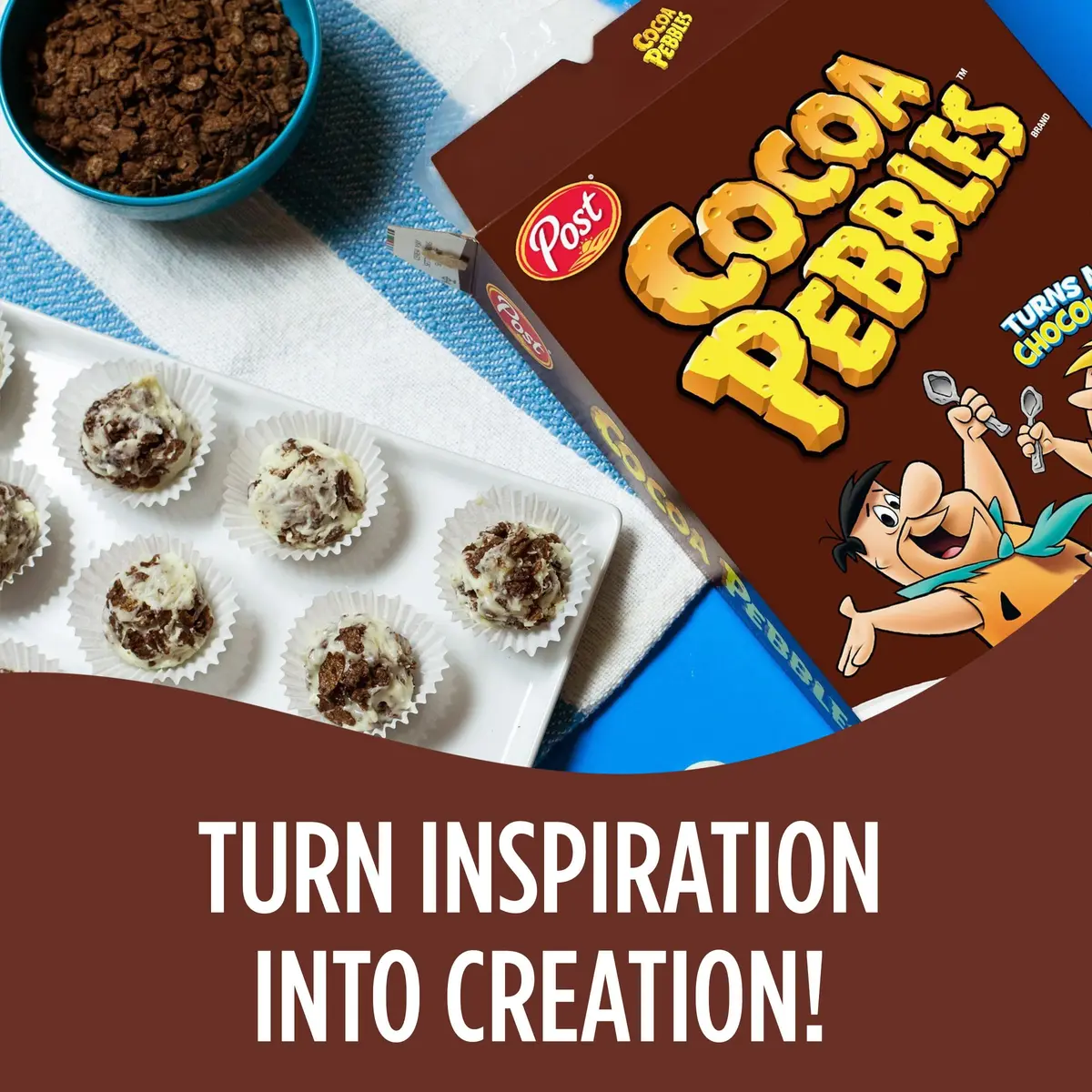 Pebbles Cocoa Chocolate Breakfast Cereal Gluten Free 23 oz (652 g) | Rich Chocolate Flavor & Crispy Rice Crunch - view 5