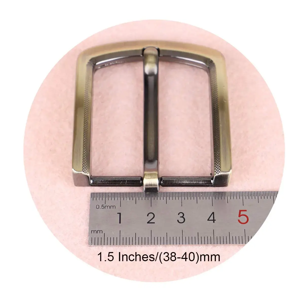 McFanBe 1.5 Inches (38 mm) Belt Buckle Single Prong Square Replacement Buckle for Men & Women | Alloy Metal, Bronze Finish - view 5