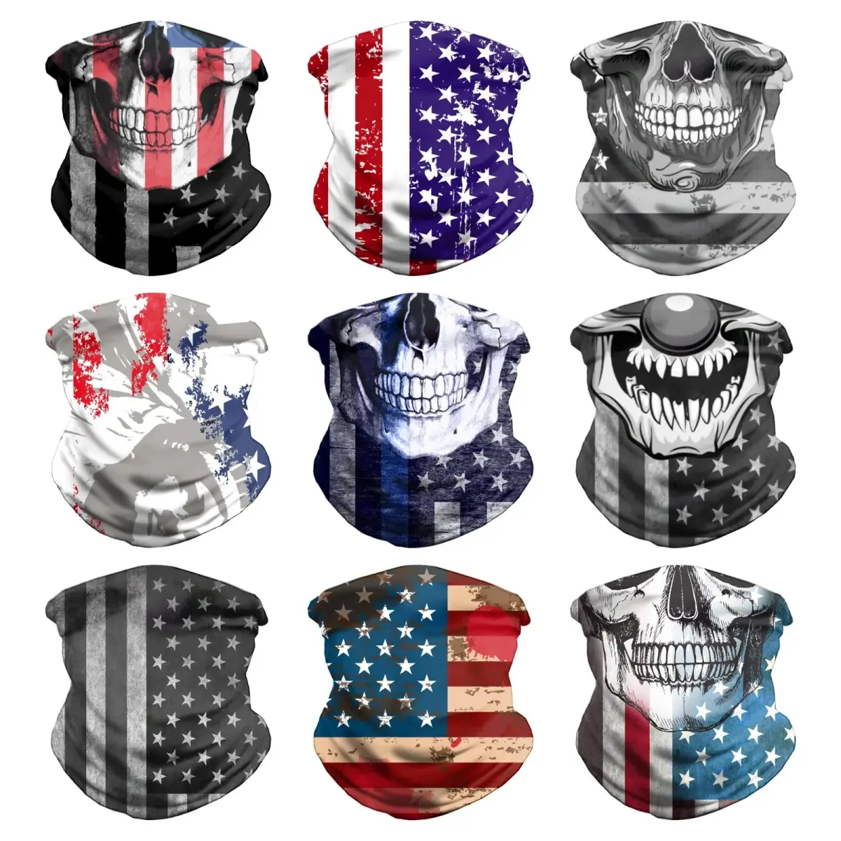 VCZUIUC 9-Pack Microfiber Headband Face Mask Neck Gaiter 55cm x 25cm (21.5"x9.7") | UPF 50+ Sun Protection - main product image