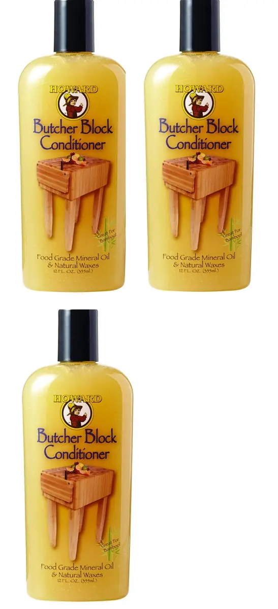 HOWARD BUTCHER BLOCK COND 12 FL OZ | Food-Grade Mineral Oil & Beeswax for Wooden Surfaces - main product image