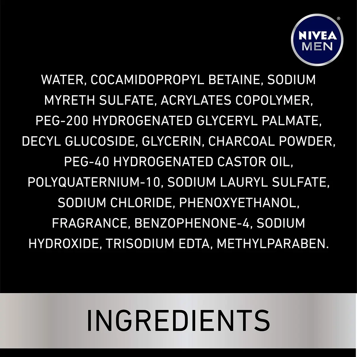 NIVEA MEN DEEP Cleansing Beard and Face Wash 295ml (3 x 3.3 Fl Oz) | Natural Charcoal for Deep Clean - view 5