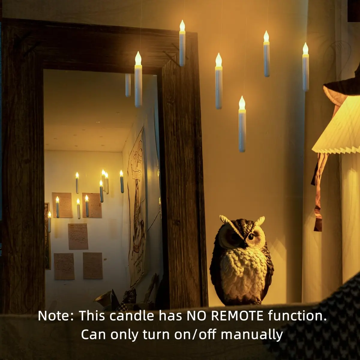 Homemory 24 Pcs Flameless Floating Candles 6.5" | Battery Operated, Flickering Warm Yellow Flame, Dripless, Indoor Use - view 3