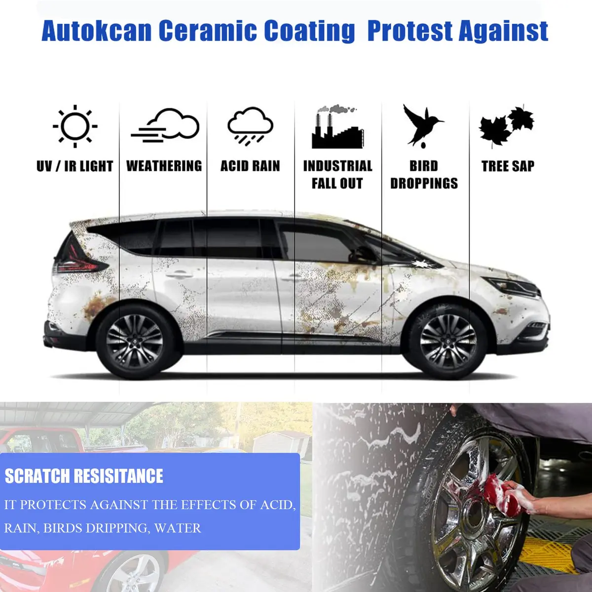 Autokcan Nano Ceramic Coating 30ML | Hydrophobic, Anti-Scratch, High Gloss Car Protection - view 4