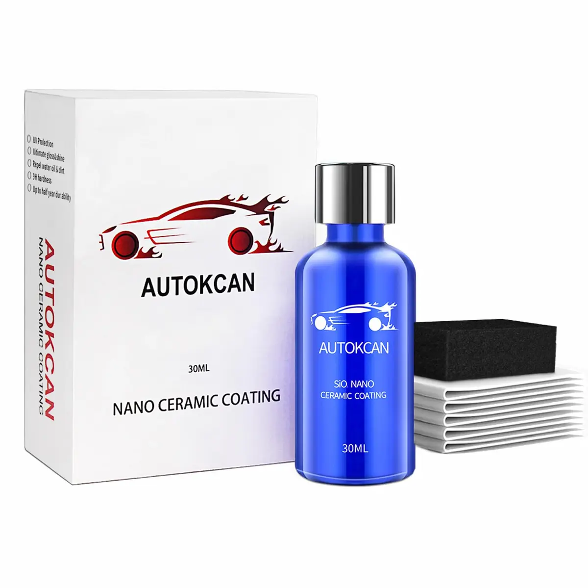 Autokcan Nano Ceramic Coating 30ML | Hydrophobic, Anti-Scratch, High Gloss Car Protection - main product image