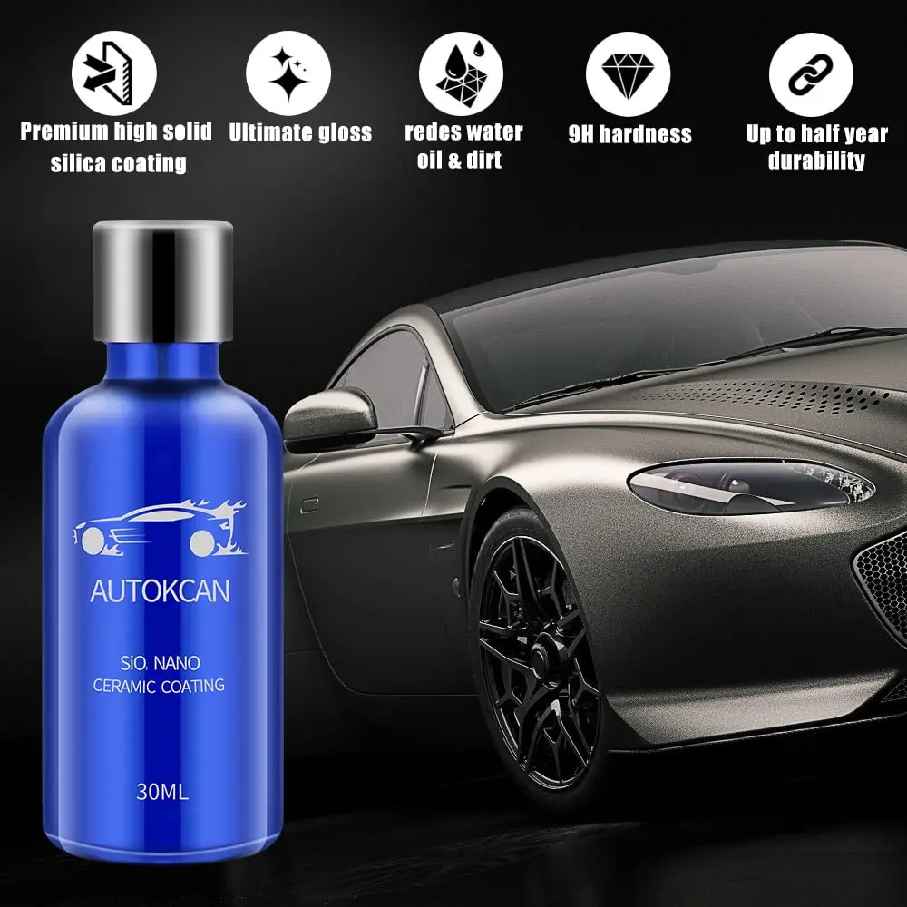Autokcan Nano Ceramic Coating 30ML | Hydrophobic, Anti-Scratch, High Gloss Car Protection - view 2