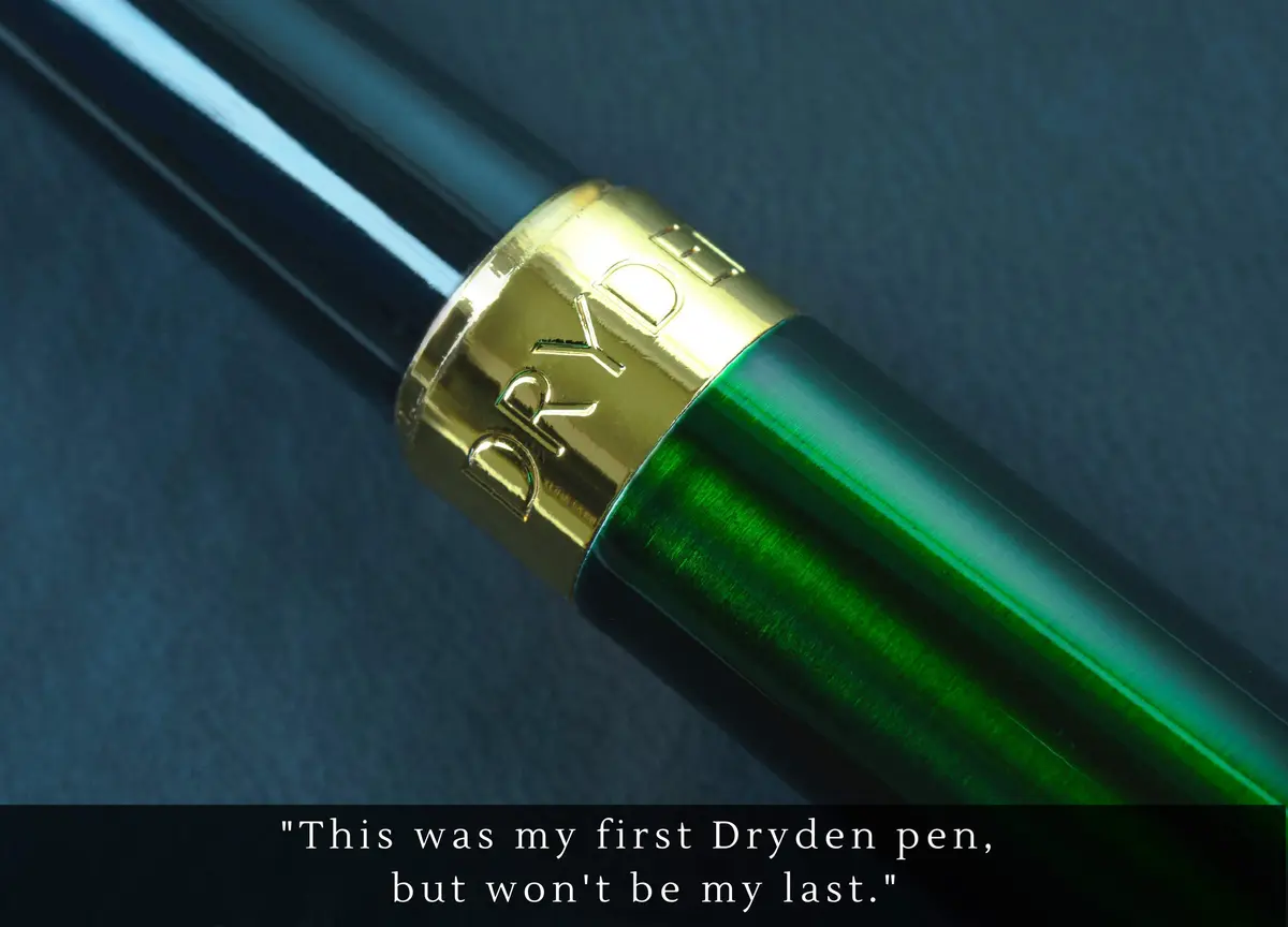 Dryden Designs Fine Nib Fountain Pen Emerald Green | 0.5mm Fine Point - view 4