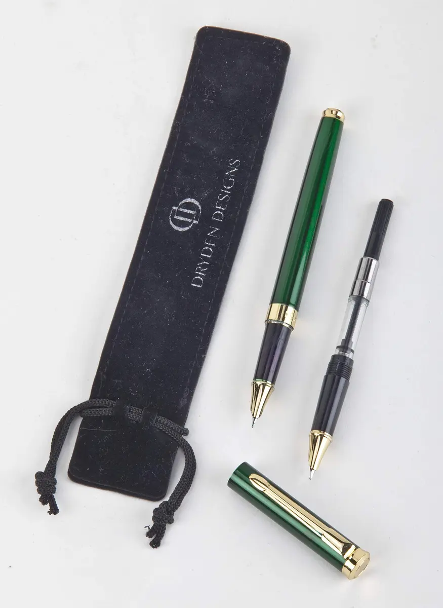 Dryden Designs Fine Nib Fountain Pen Emerald Green | 0.5mm Fine Point - view 7