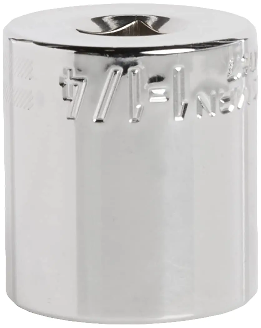 CRAFTSMAN Shallow Socket, SAE, 1/2-Inch Drive, 1-1/4-Inch | Rust-Resistant Chrome Finish - main product image
