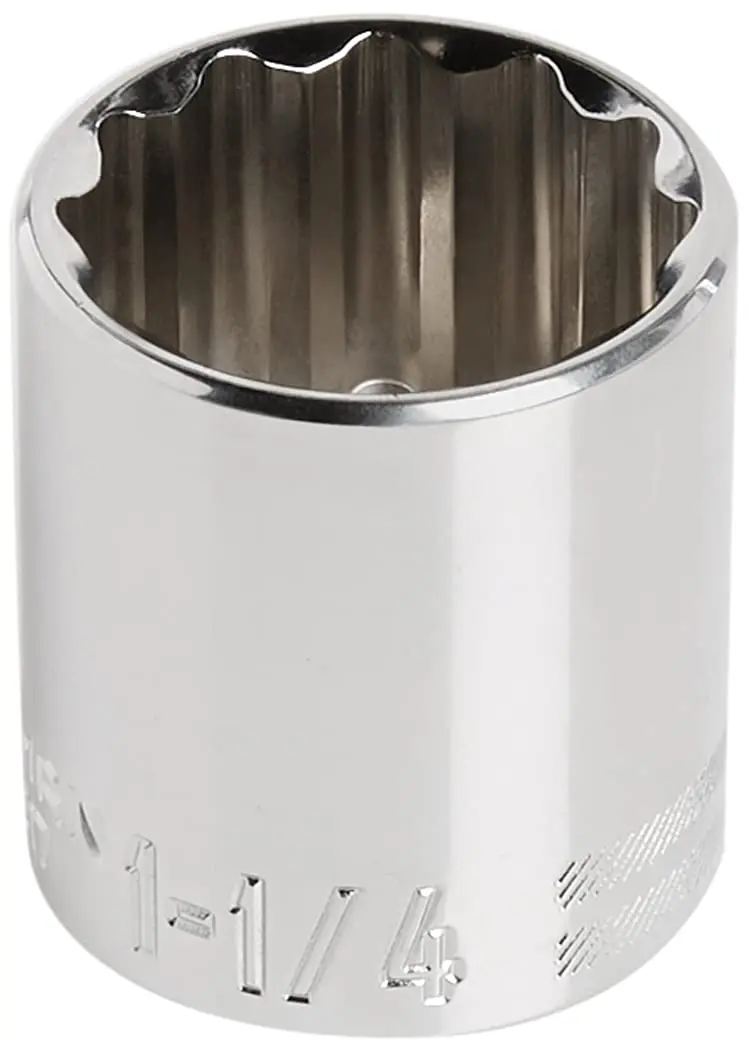 CRAFTSMAN Shallow Socket, SAE, 1/2-Inch Drive, 1-1/4-Inch | Rust-Resistant Chrome Finish - view 4