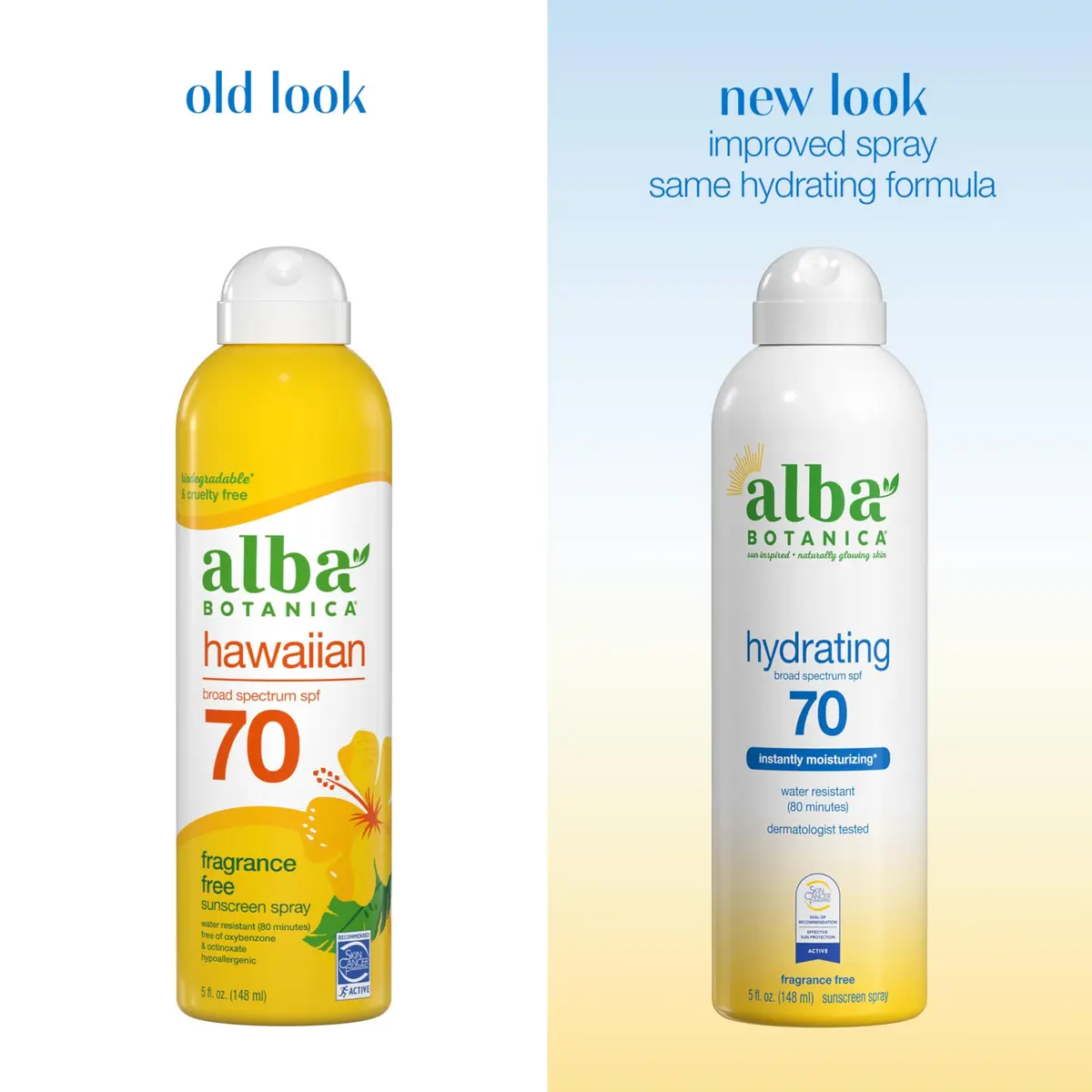 Alba Botanica Hydrating Sunscreen Spray SPF 70 | Broad Spectrum Water Resistant 148ml (5 Fl Oz) - view 3