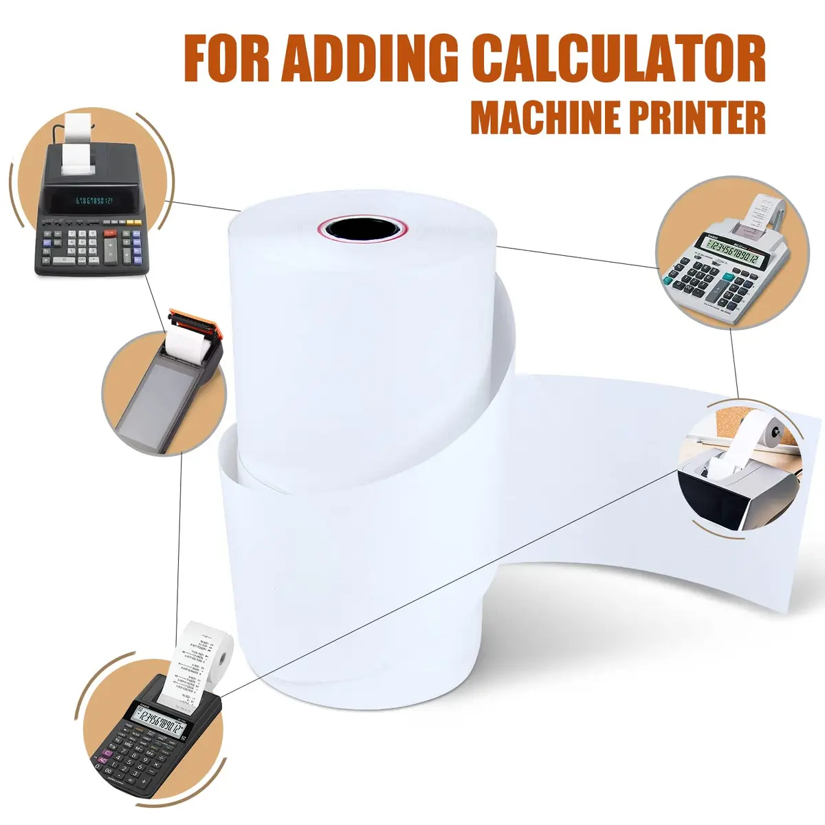 TK Thermal King 2 1/4" x 150' Thermal Paper Rolls | Compatible with Cash Registers & Calculators - view 7
