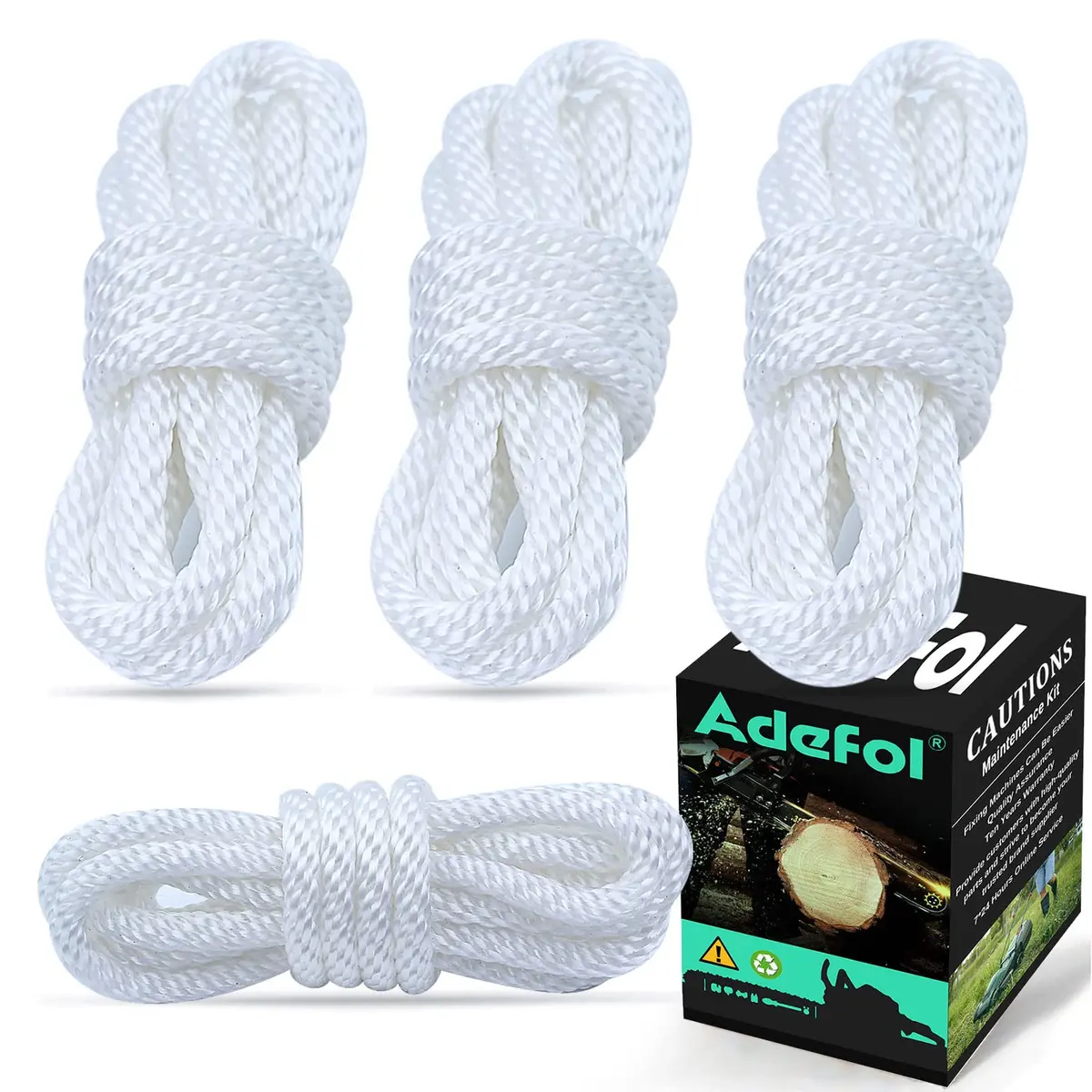 Adefol Recoil Starter Rope Pull Cord for Honda GX100 GX120 GX160 GX200 Engines | 4.8M Total Length - main product image