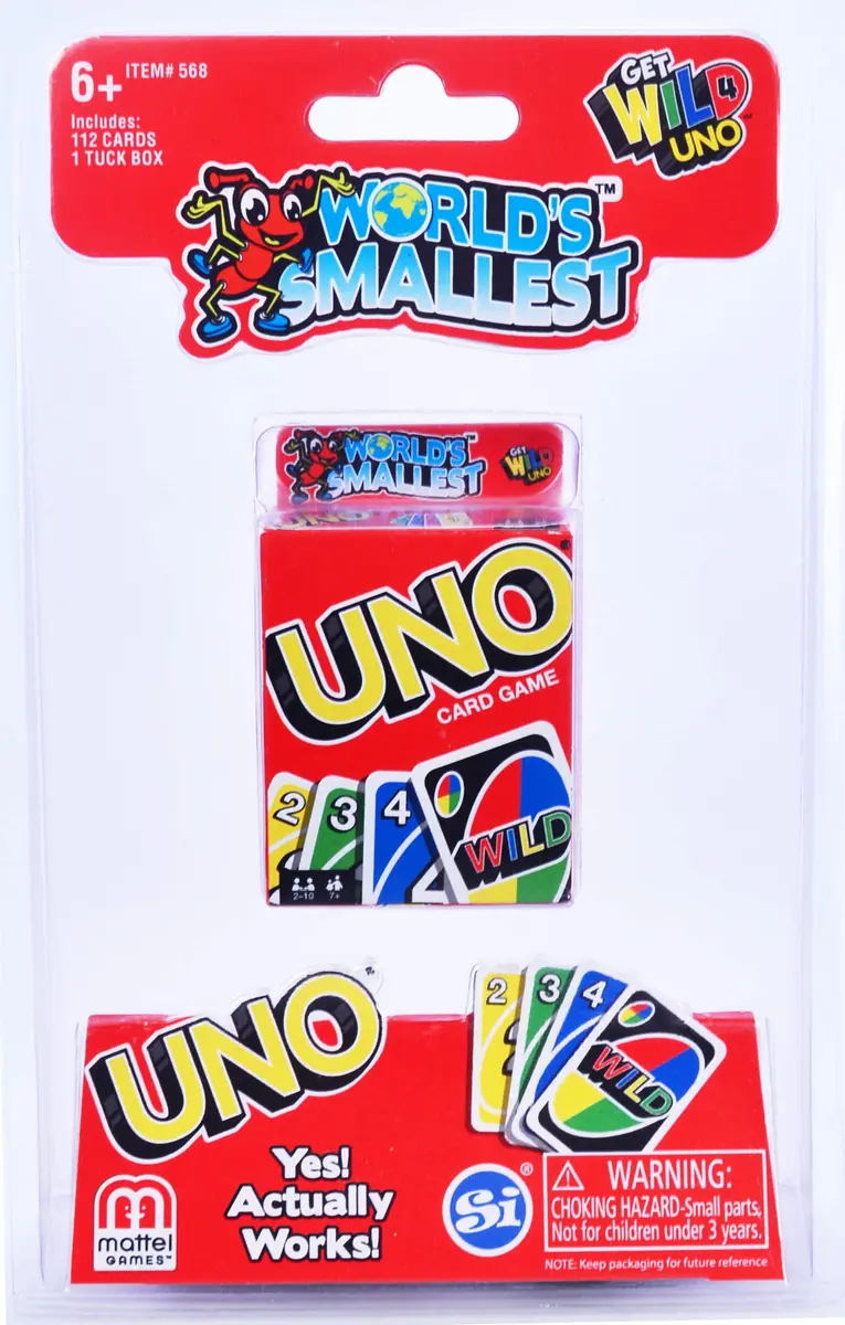 World's Smallest UNO Card Game 112 Cards | Classic Matching Game for Ages 6+ - main product image