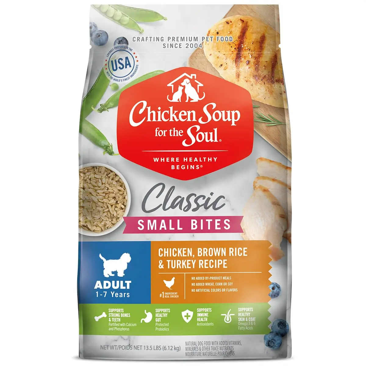Chicken Soup for the Soul Natural Small Bites Adult Dog Food 13.5lb | Supports Gut & Immunity - main product image