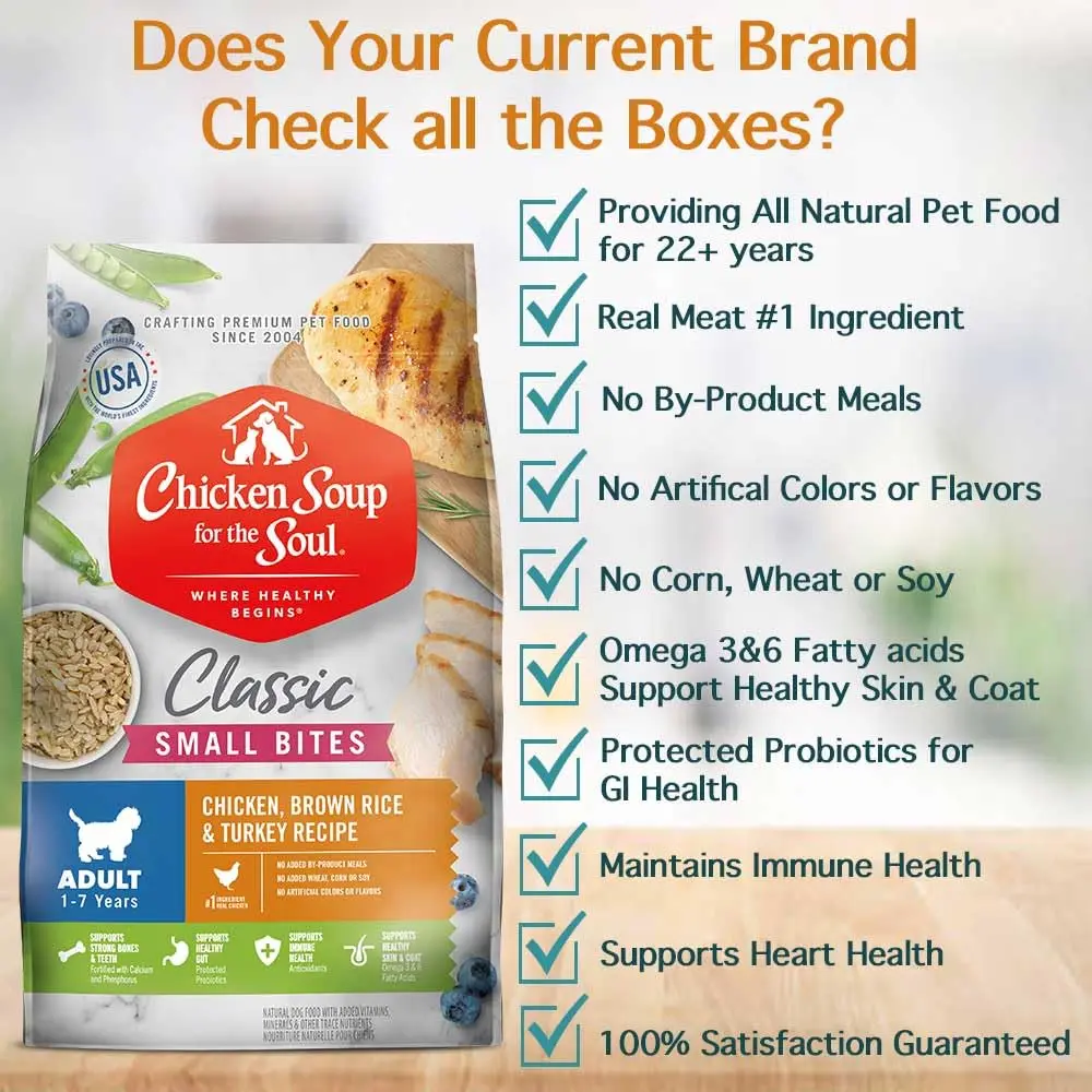 Chicken Soup for the Soul Natural Small Bites Adult Dog Food 13.5lb | Supports Gut & Immunity - view 3