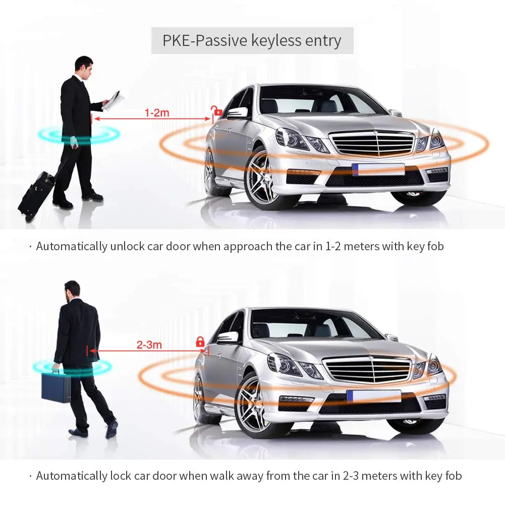 EASYGUARD EC003-1 PKE Car Alarm System with Push Button Start & Remote DC12V | Passive Keyless Entry - view 7