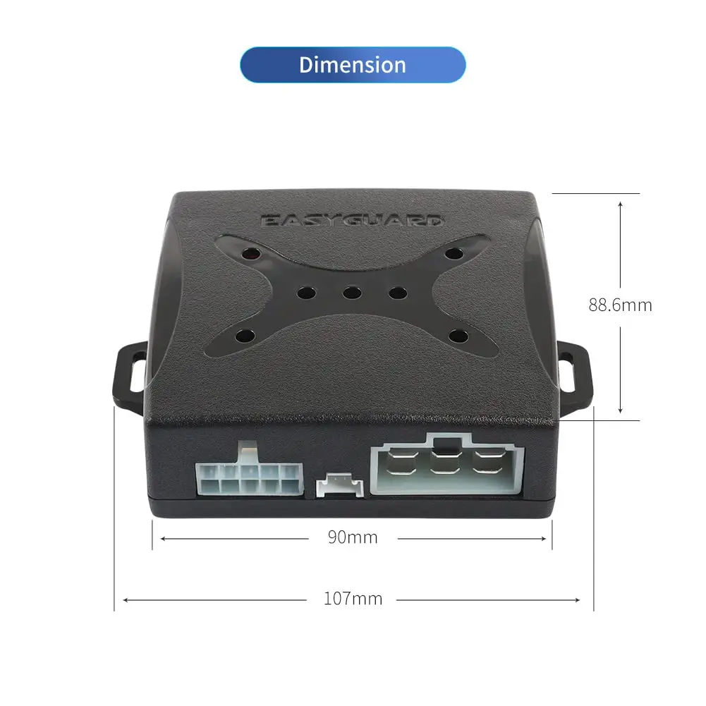 EASYGUARD EC003-1 PKE Car Alarm System with Push Button Start & Remote DC12V | Passive Keyless Entry - view 9