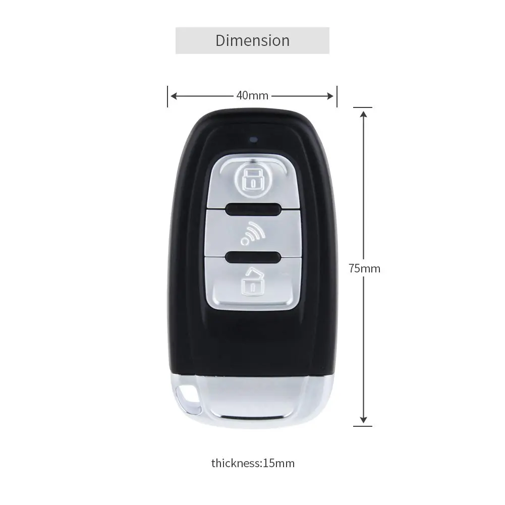 EASYGUARD EC003-1 PKE Car Alarm System with Push Button Start & Remote DC12V | Passive Keyless Entry - view 2