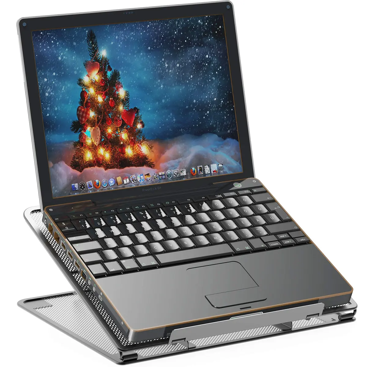 Simple Houseware Mesh Laptop Stand 34.5 cm (13.2"W x 11.1"D) | 11-Level Adjustable Ergonomic Computer Holder - main product image
