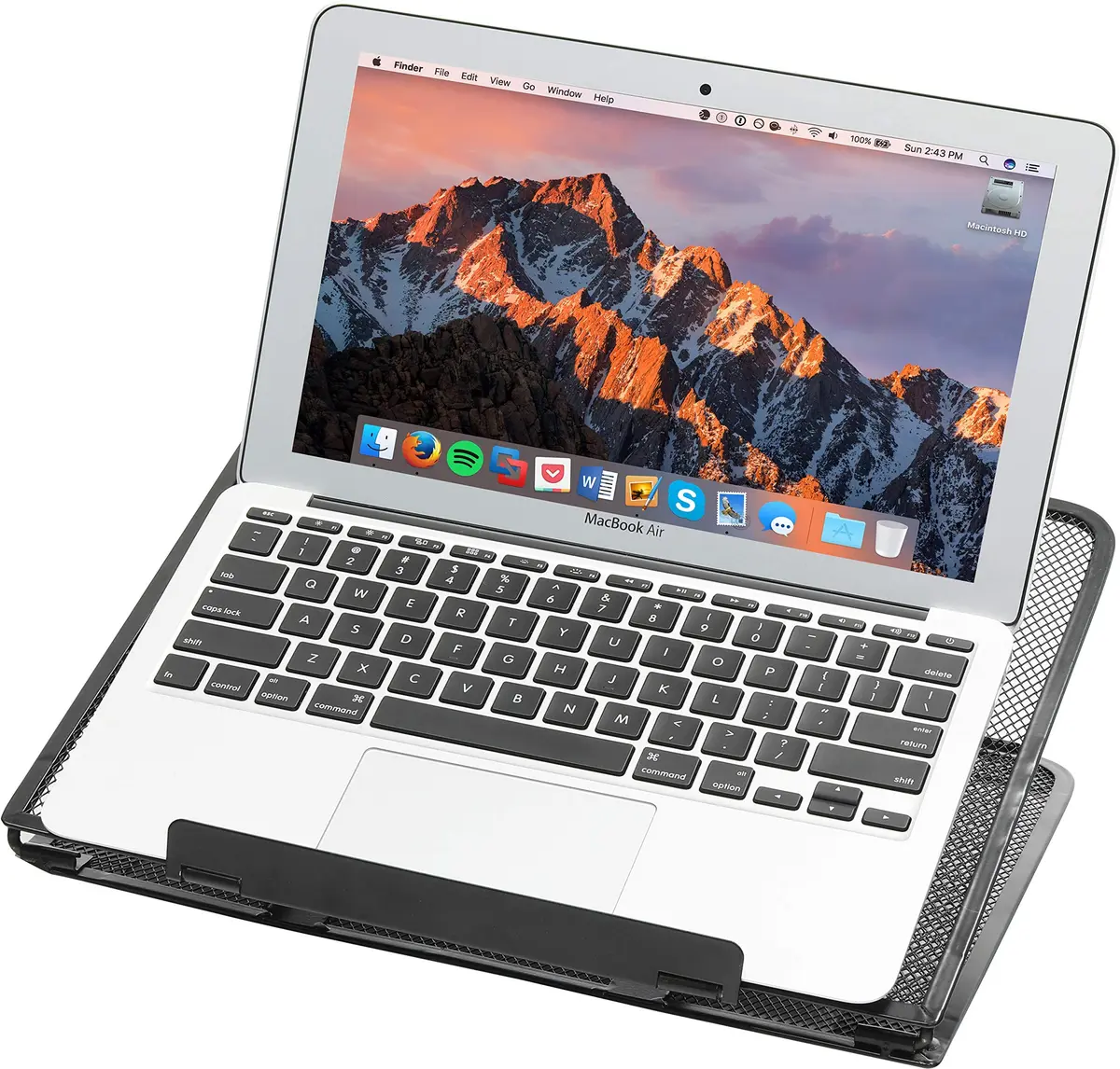 Simple Houseware Mesh Laptop Stand 34.5 cm (13.2"W x 11.1"D) | 11-Level Adjustable Ergonomic Computer Holder - view 4